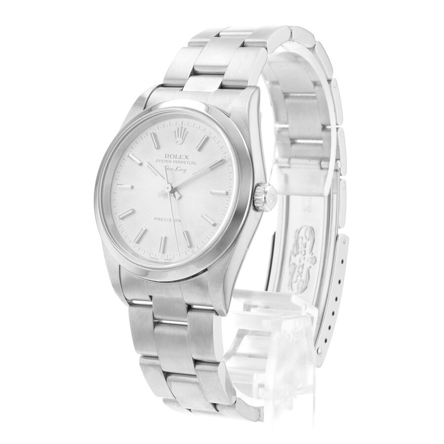 Pre-owned Rolex Air King Automatic Chronometer Silver Dial Men's Watch 14000 SSO - 5
