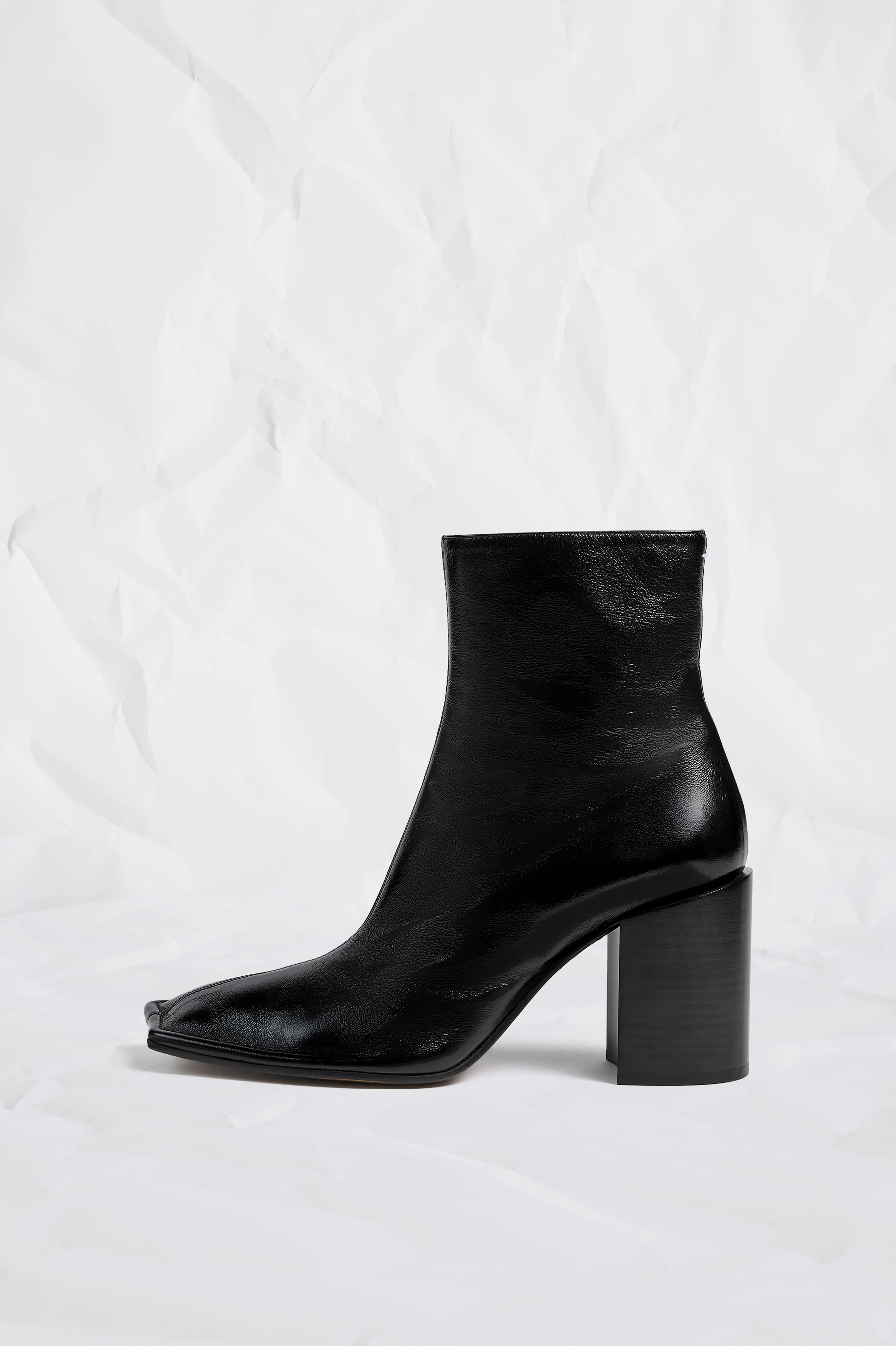 Shiny Soft Nappa Piped Ankle Boots - 1
