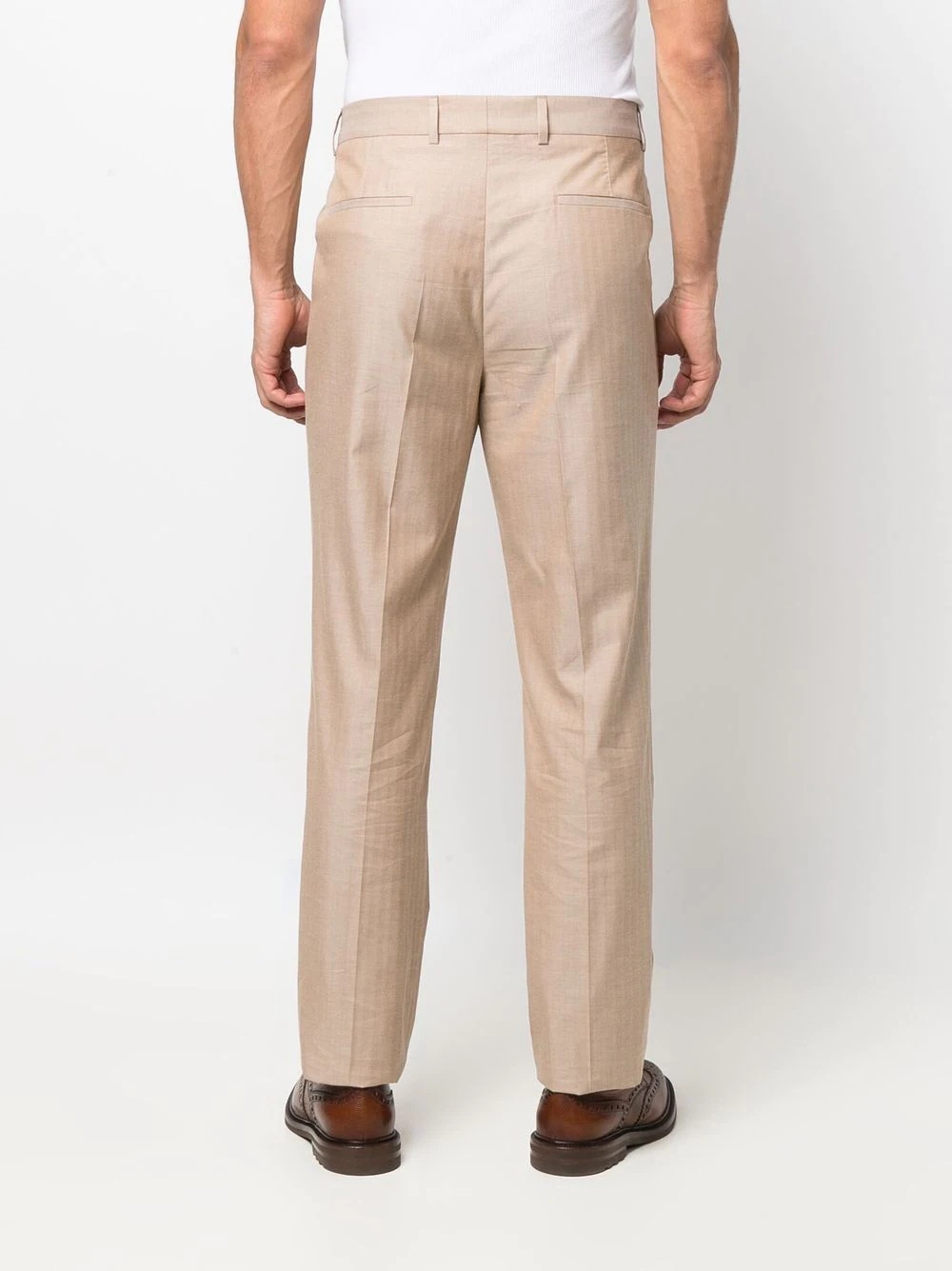 straight-leg cut chino trousers - 4