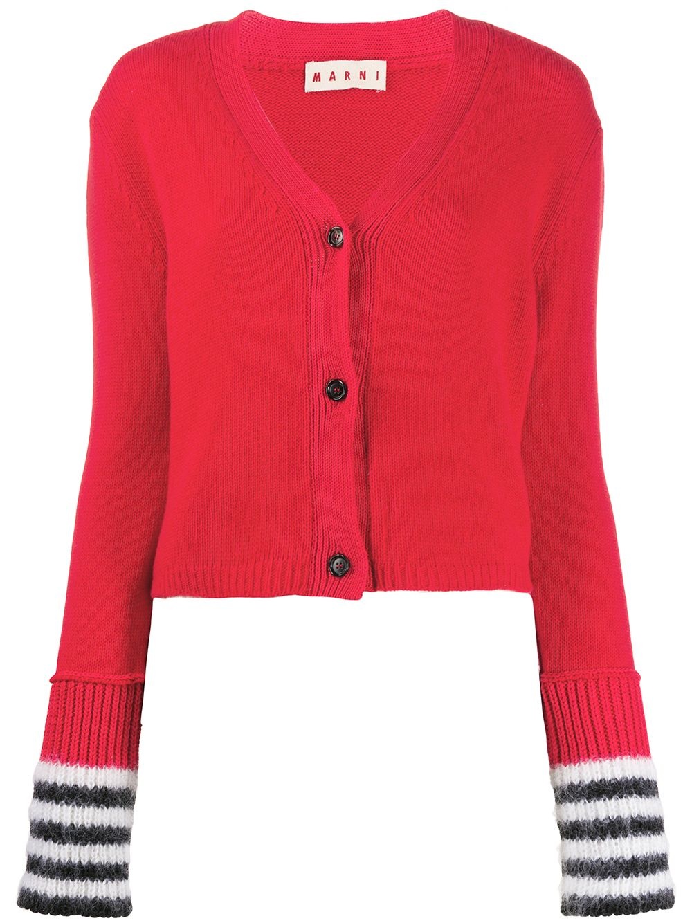 striped cuff cardigan - 1