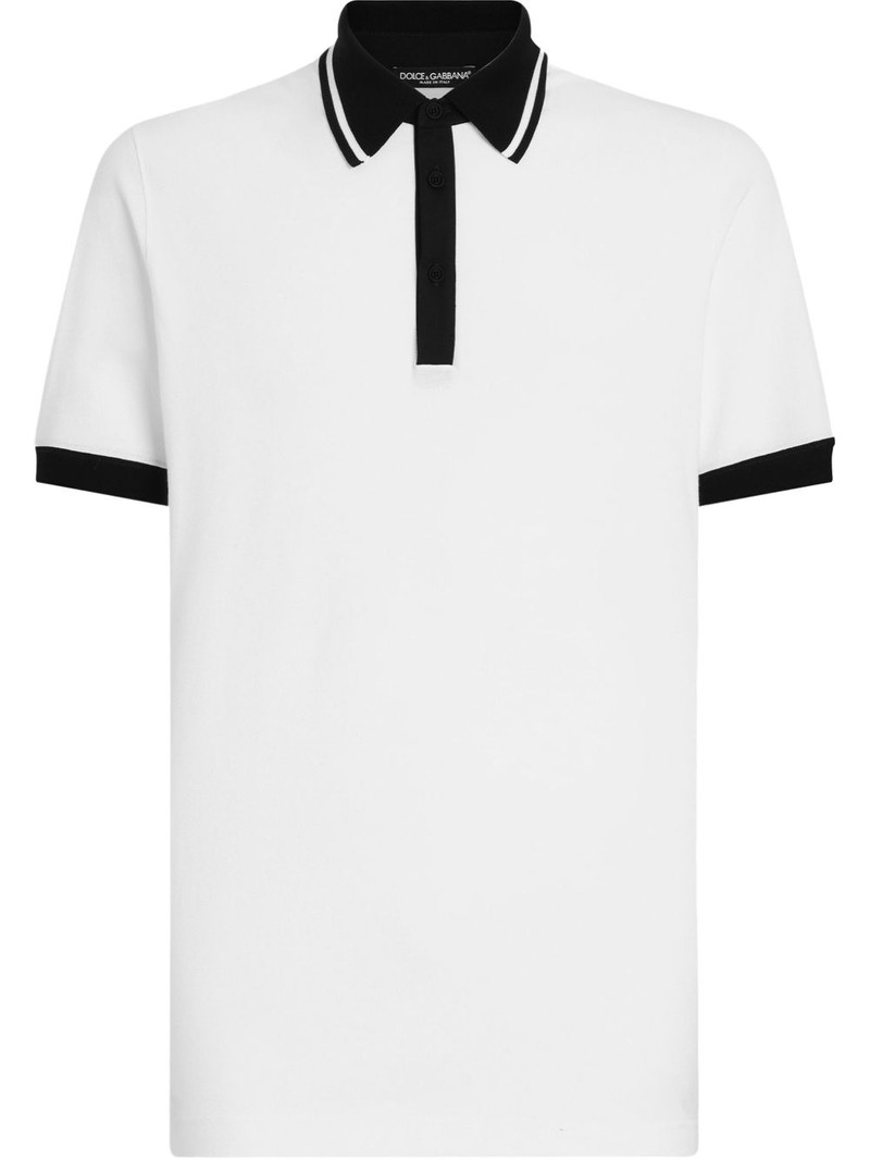 contrast-trim polo shirt 1