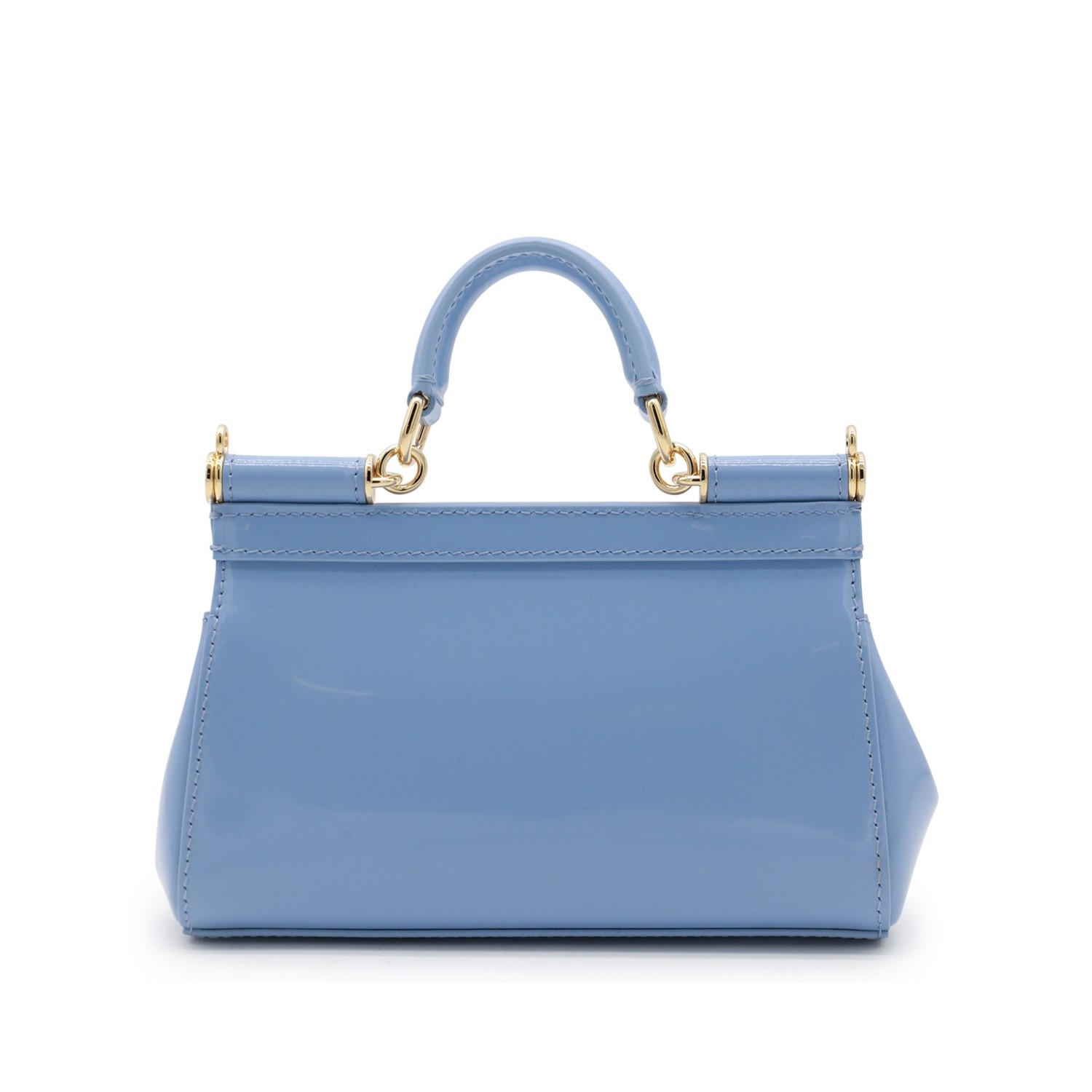 LIGTH BLUE LEATHER SICILY TOP HANDLE BAG - 3