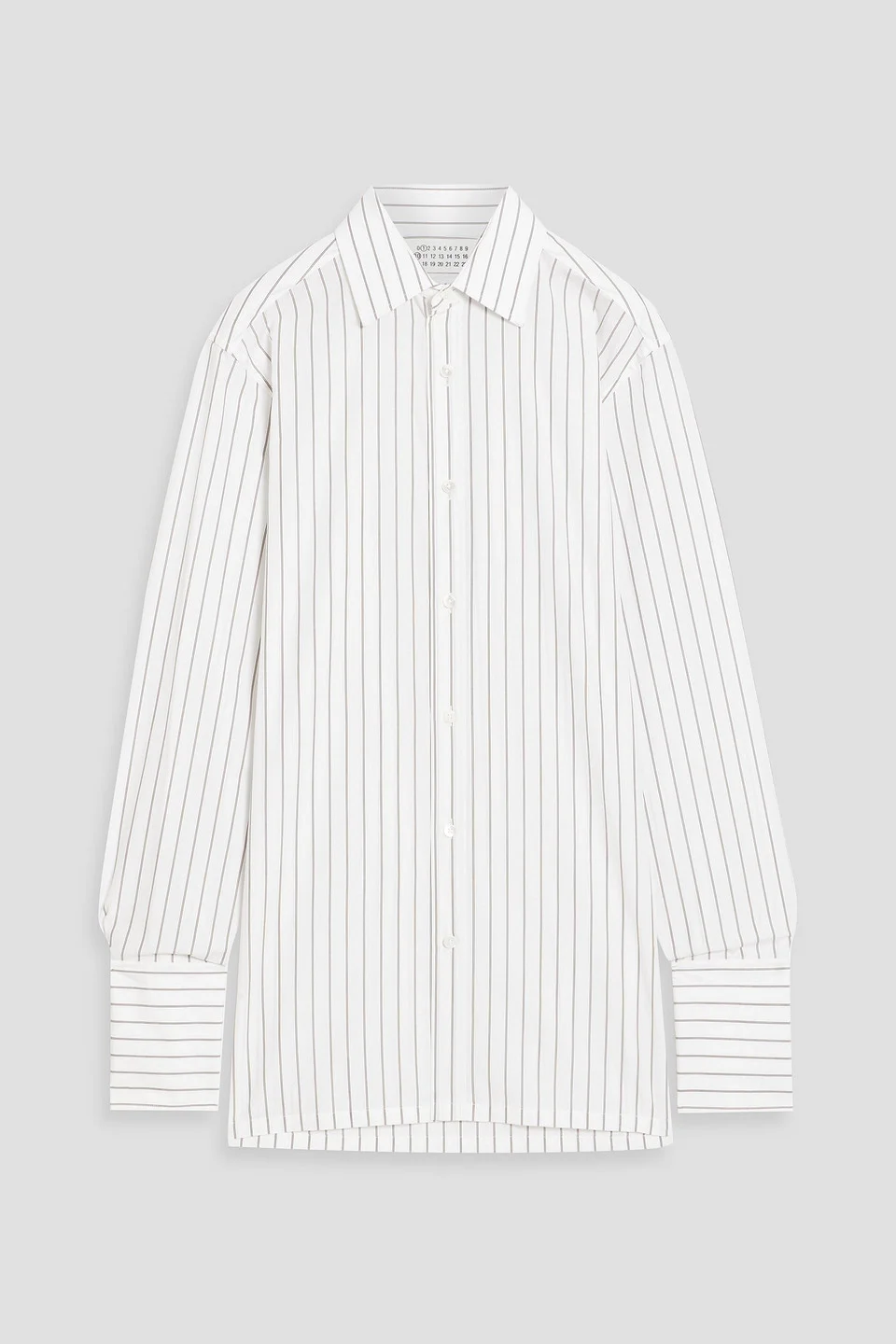 Striped cotton-poplin shirt - 1
