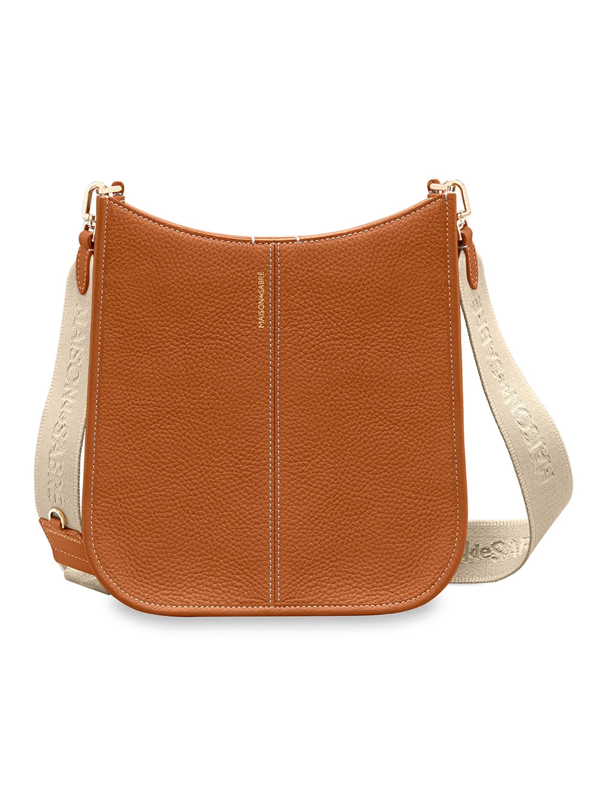 Women's Leather Saddle Bag - Pecan Brown - 1