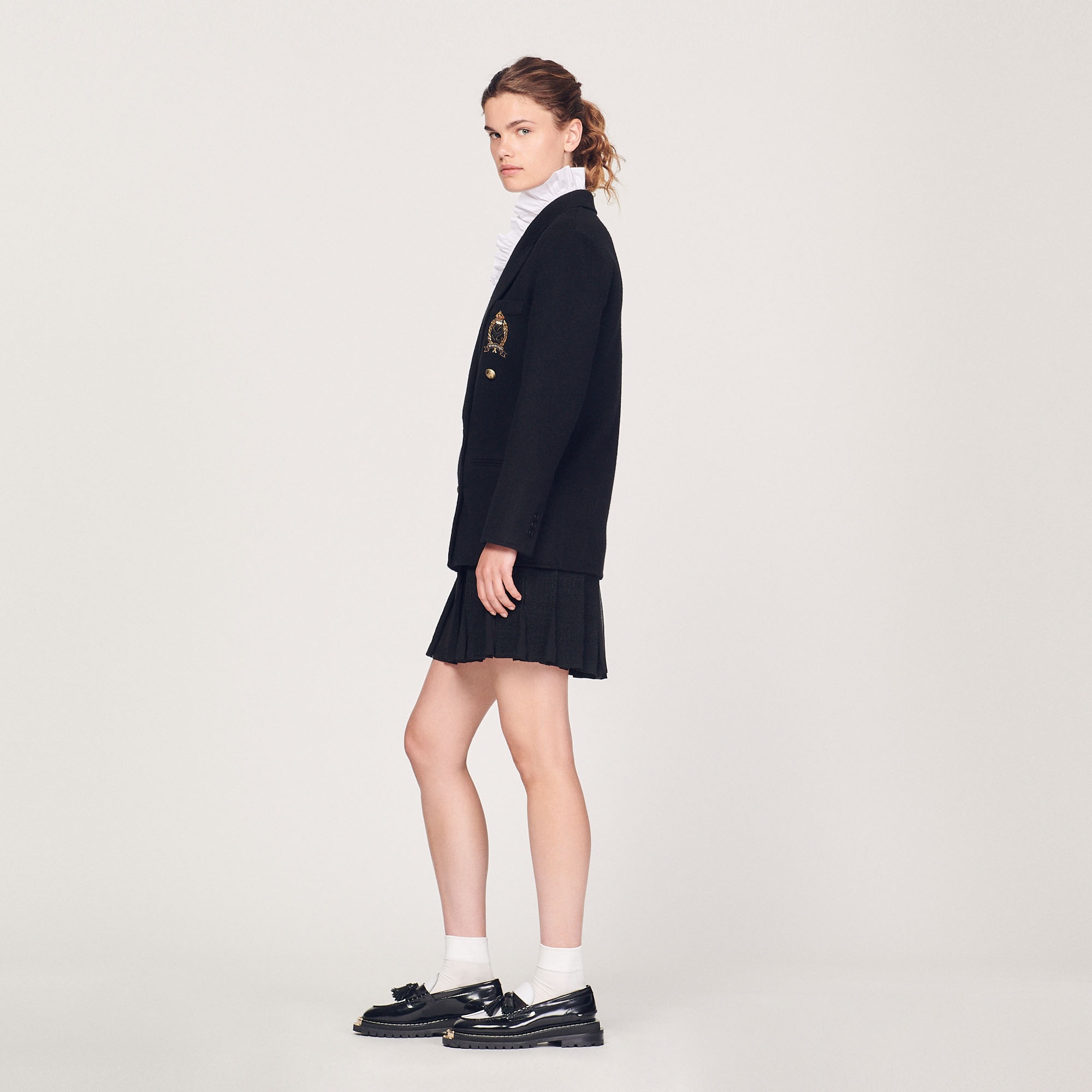 Wool blazer with a patch - 7
