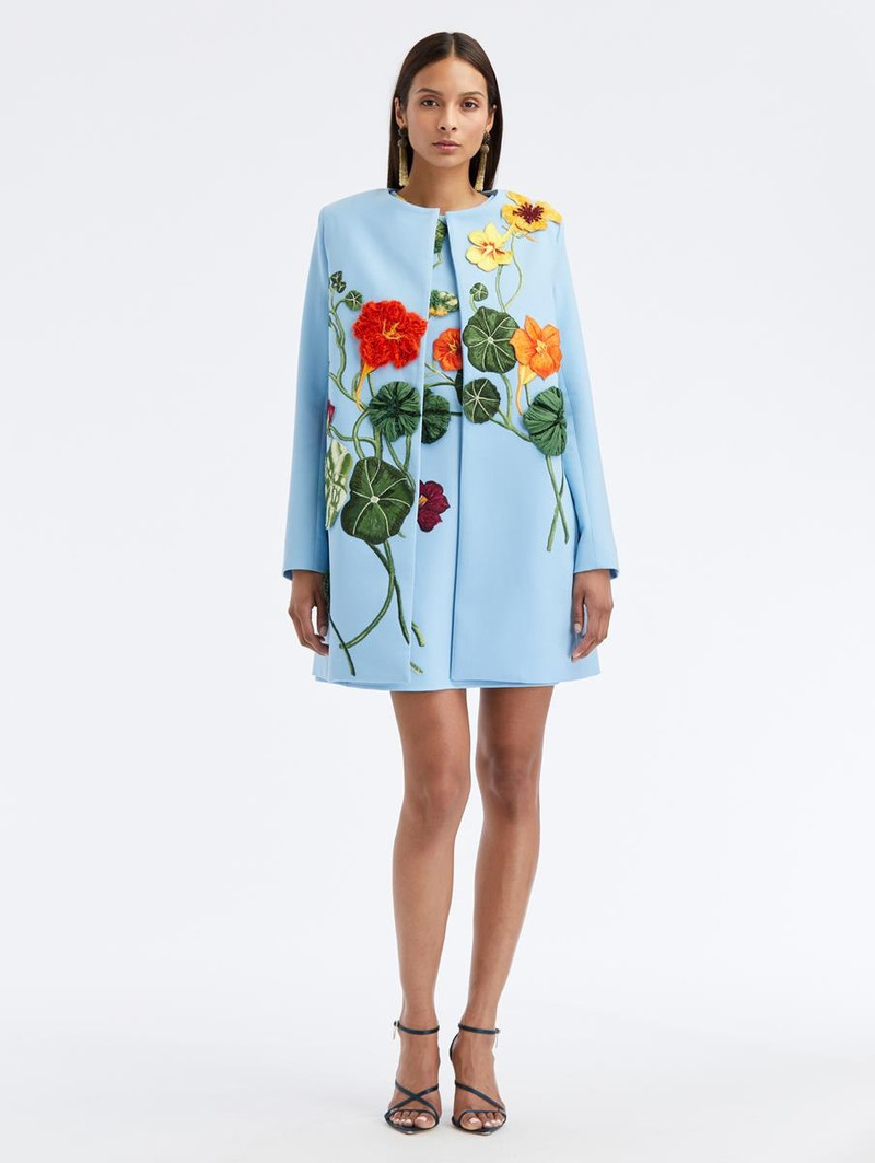 NASTURTIUM FLORAL EMBROIDERED COAT 1