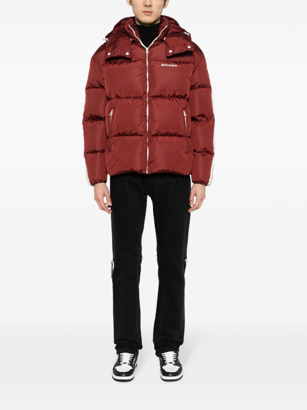 detachable-hood puffer jacket - 2