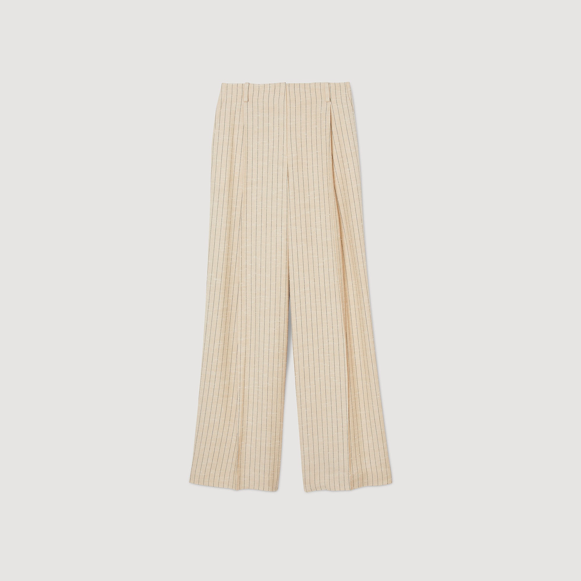 WIDE-LEG STRIPED FLOATY TROUSERS - 1