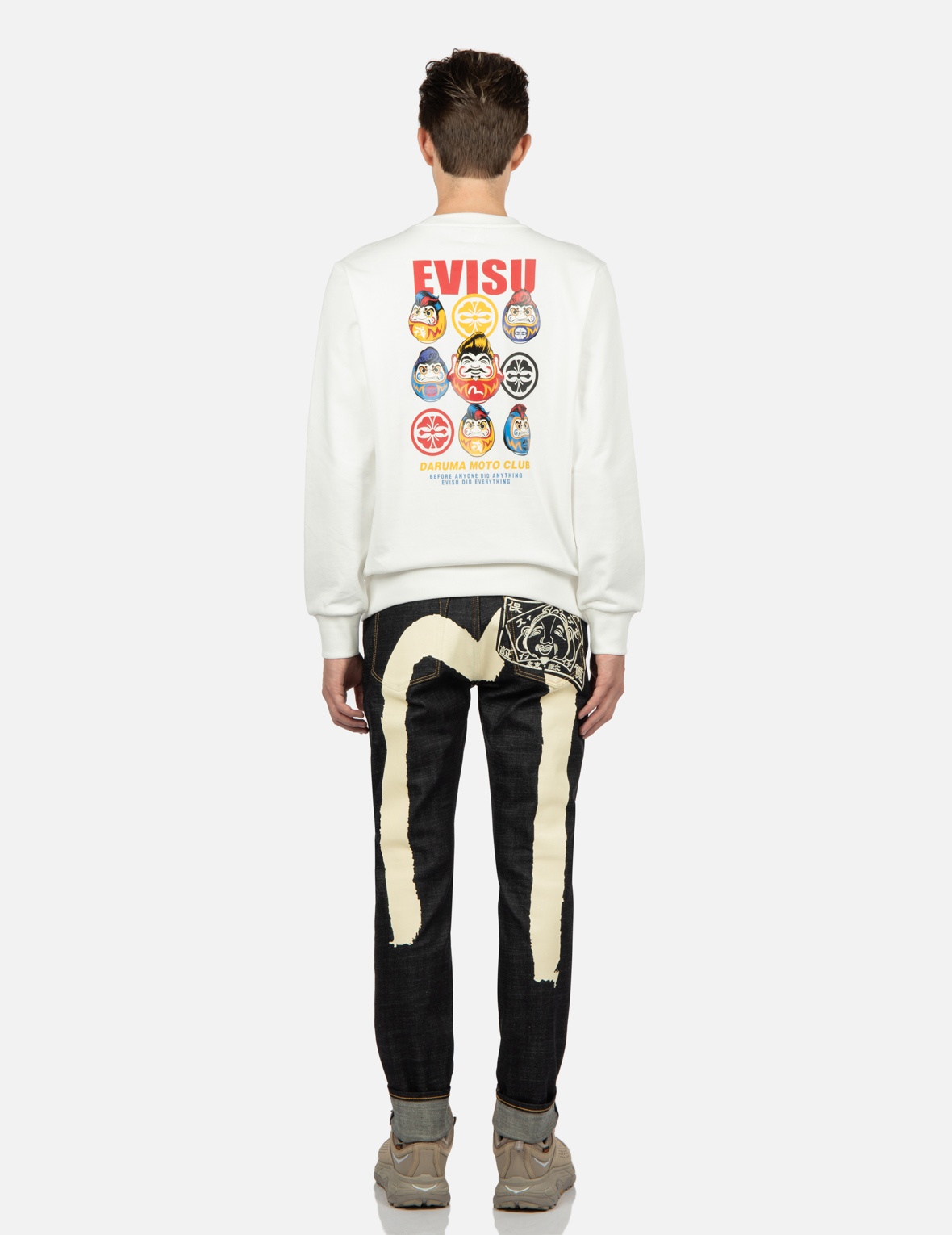 POMPADOUR DARUMA AND KAMON PRINT SWEATSHIRT - 5