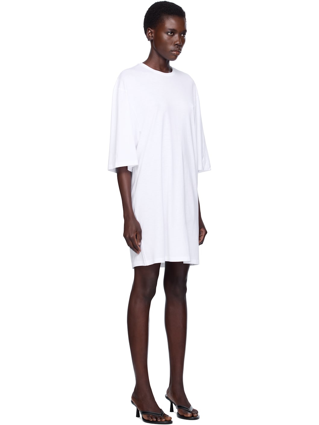 White Relaxed Tee Minidress - 2