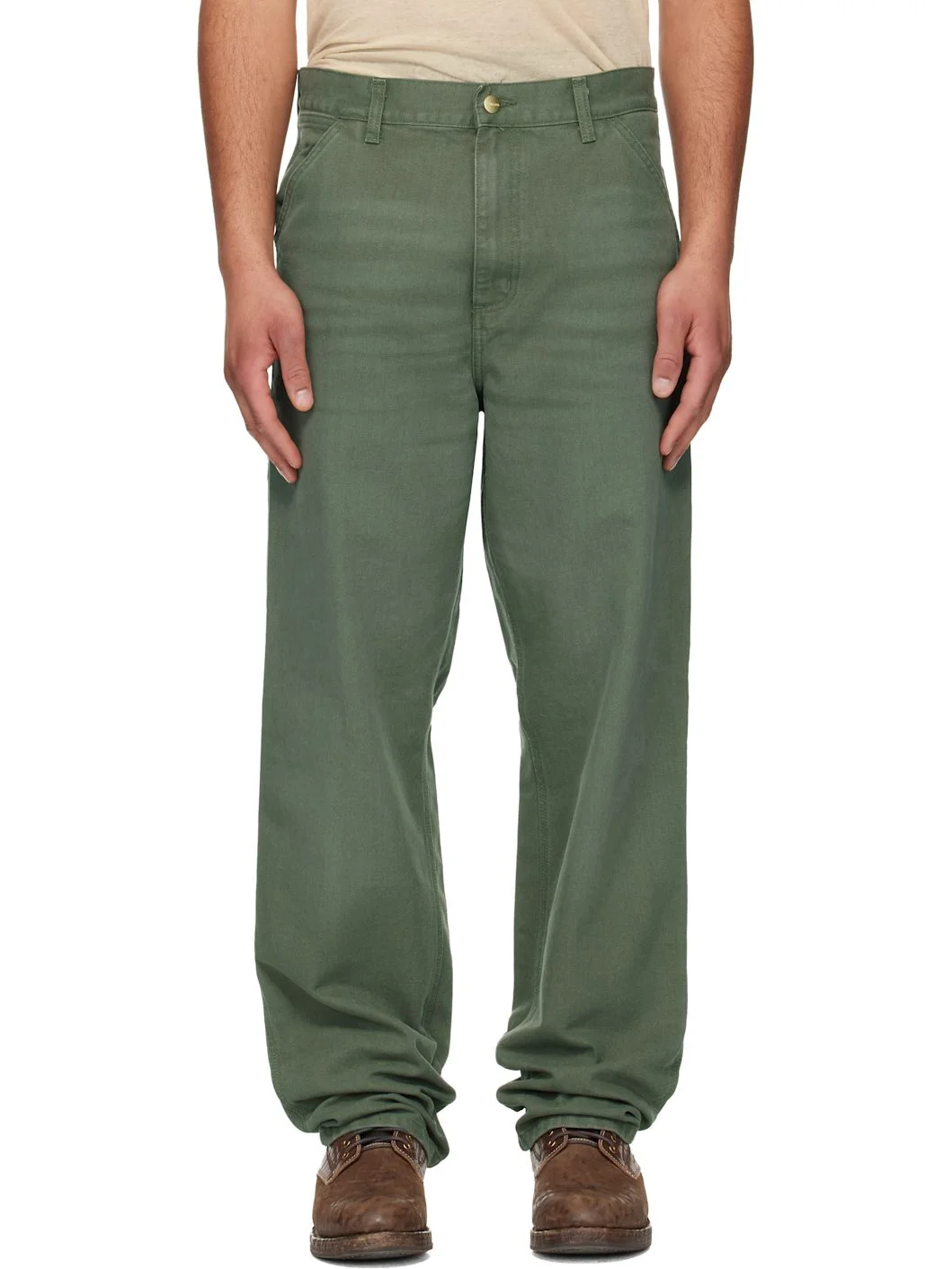 Khaki Single Knee Trousers - 1