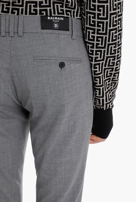 Gray wool pants - 6