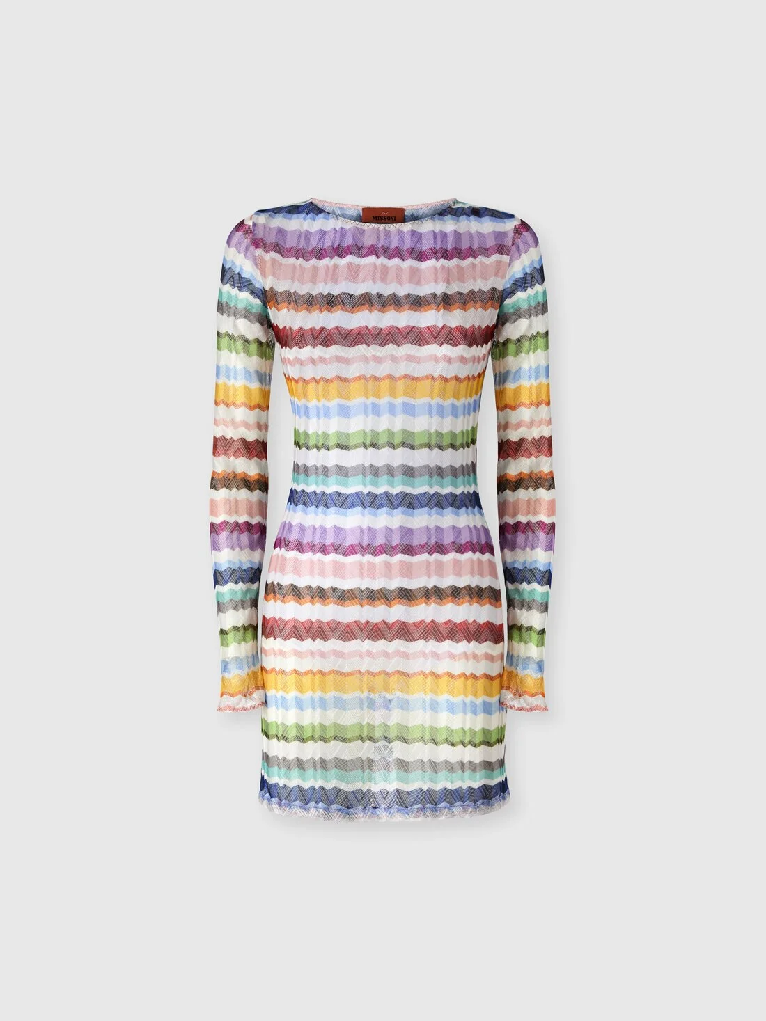 Long-sleeve T-shirt with zig zag motif - 1