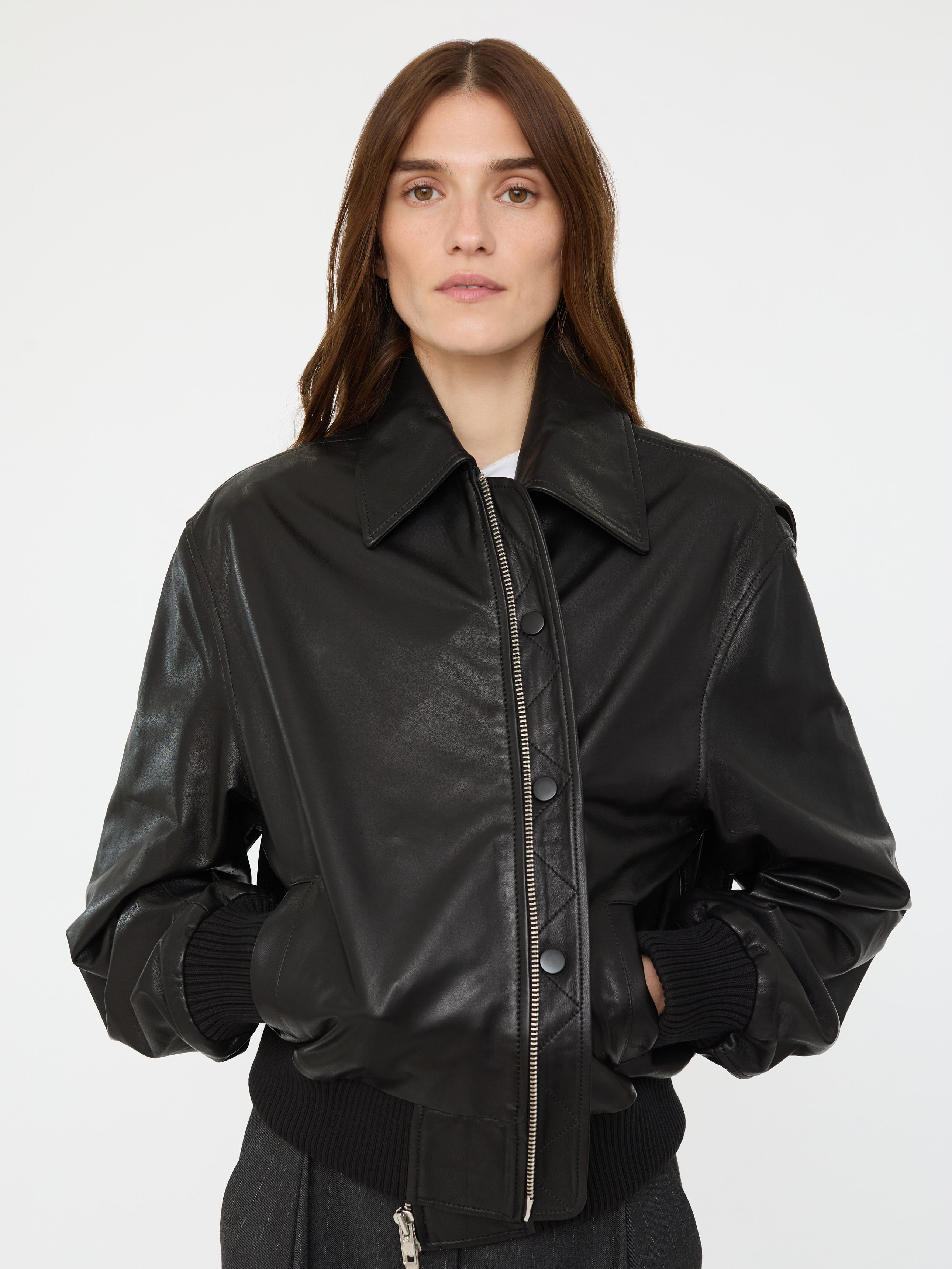 Leather Flight Bomber - 5