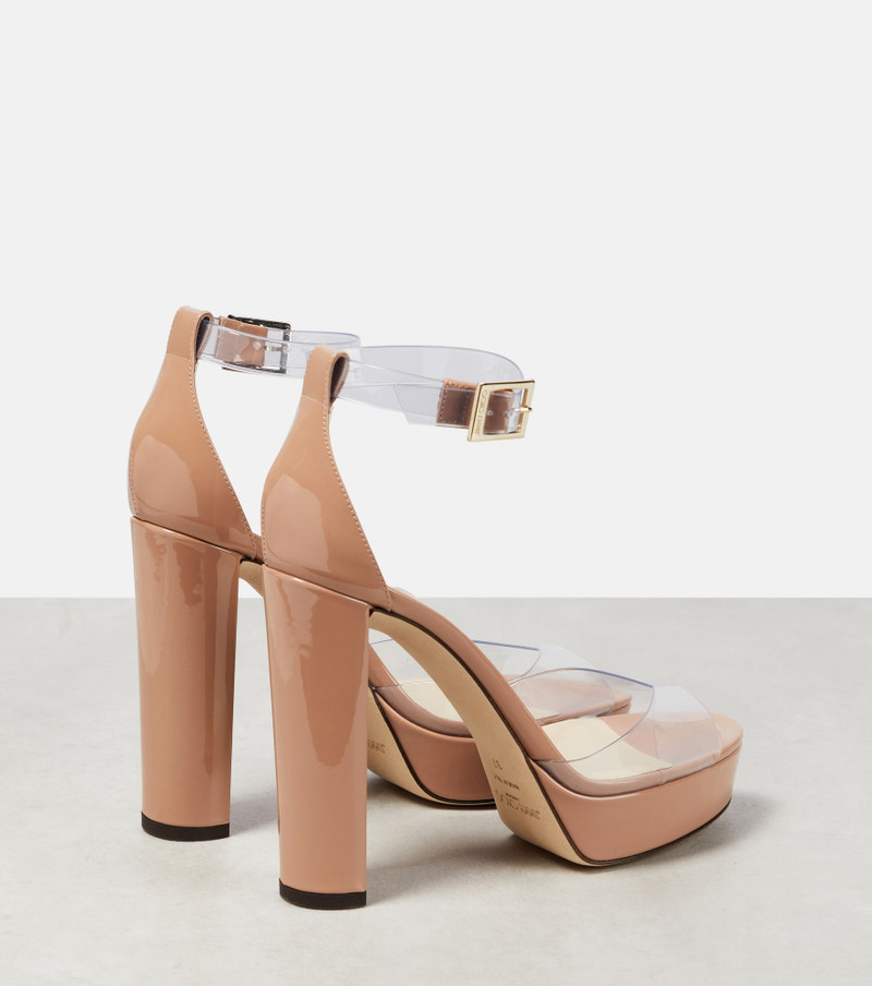 Albi 120 PVC and leather platform sandals 3