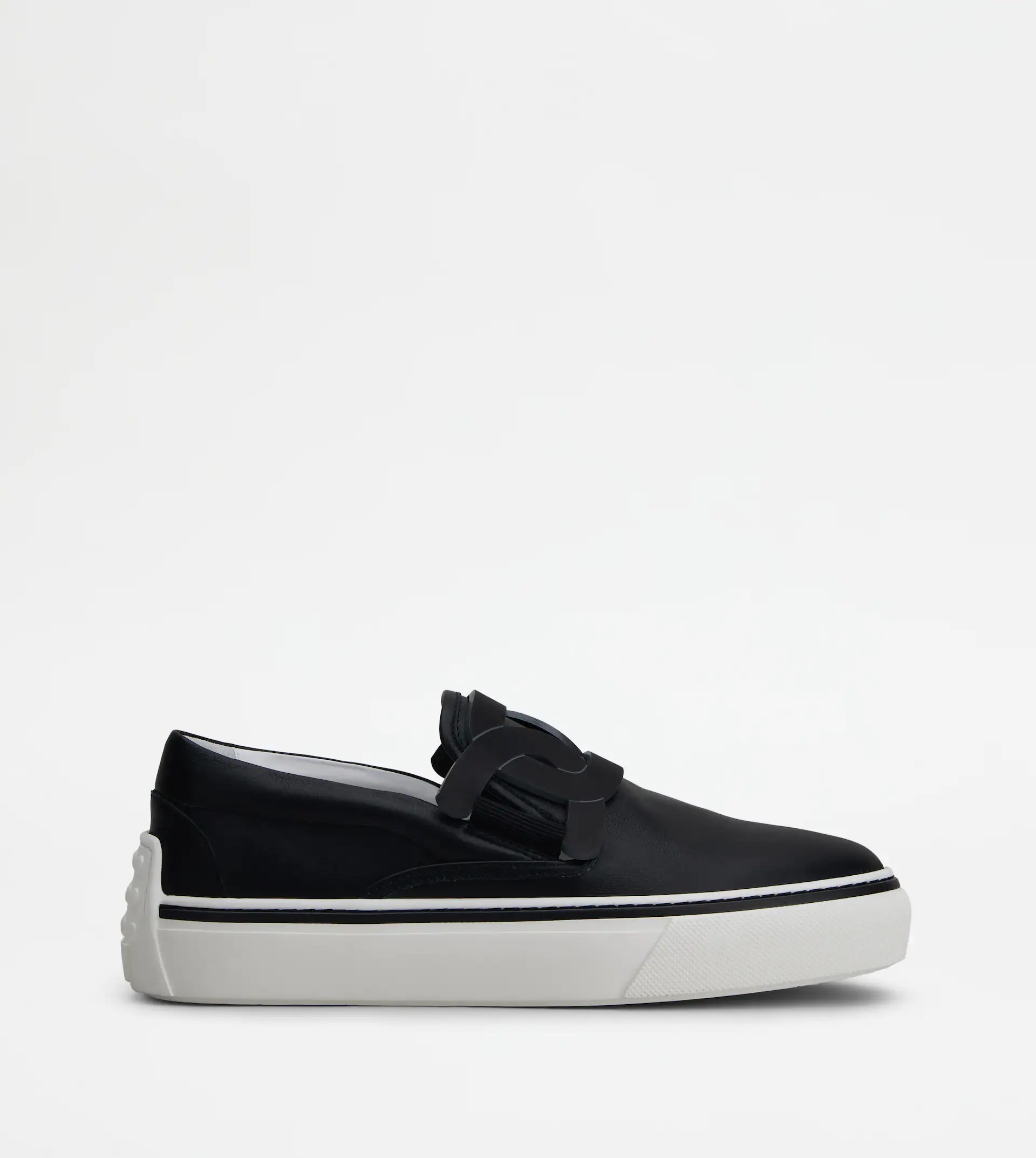 TOD'S SLIP ON SHOES IN LEATHER - BROWN - 1