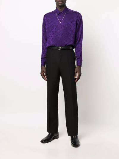 SAINT LAURENT jacquard silk shirt outlook