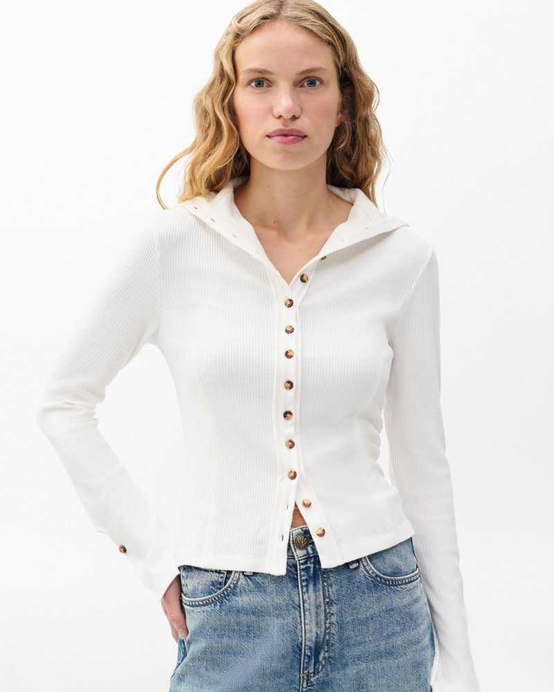 The Knit Ribbed Buttoned Cardigan 4