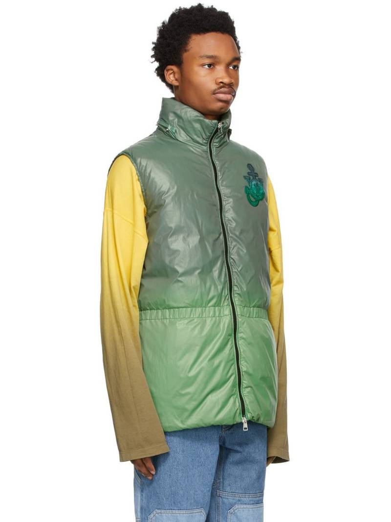 Moncler 1 Moncler JW Anderson Green Down Chesil Vest outlook