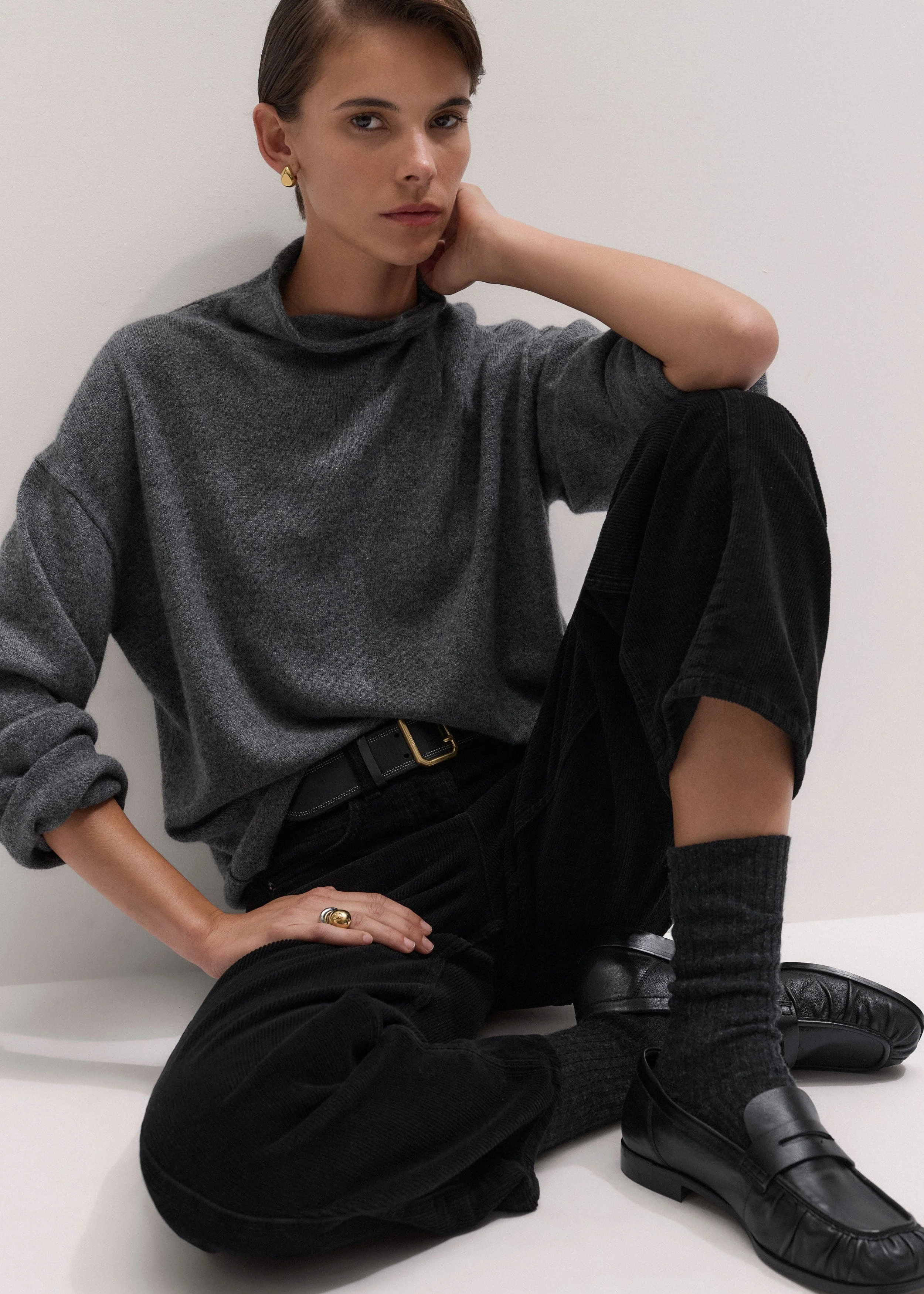 High Neck Relaxed Jumper - 1