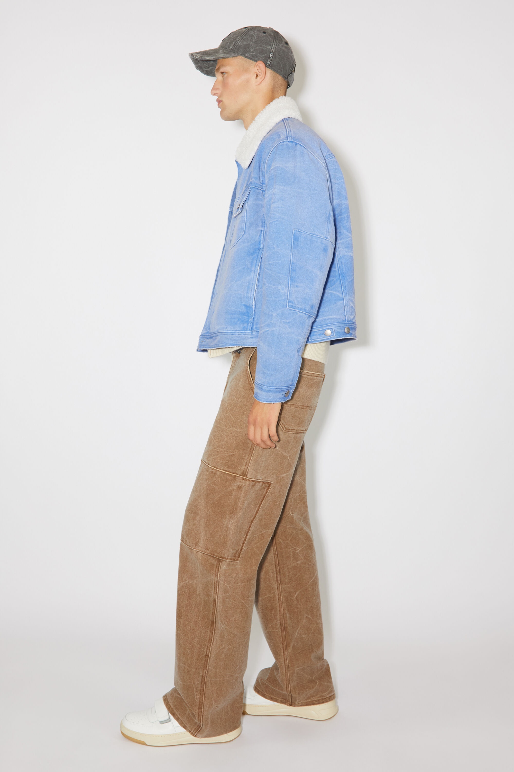 Padded denim jacket - Powder blue - 4