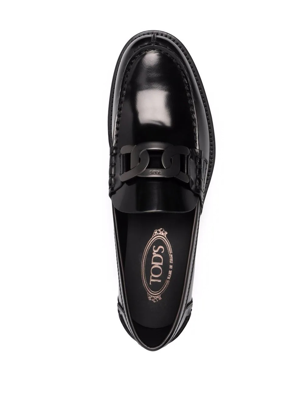 chain-link detail loafers - 4