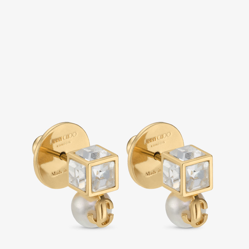 JIMMY CHOO JC Pearl Cube Studs
Gold Metal Earrings with Pearl and Crystal Cube outlook