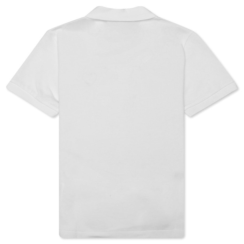 Comme des Garçons PLAY COMME DES GARCONS PLAY BLACK EMBLEM WOMEN'S POLO SHIRT - WHITE outlook
