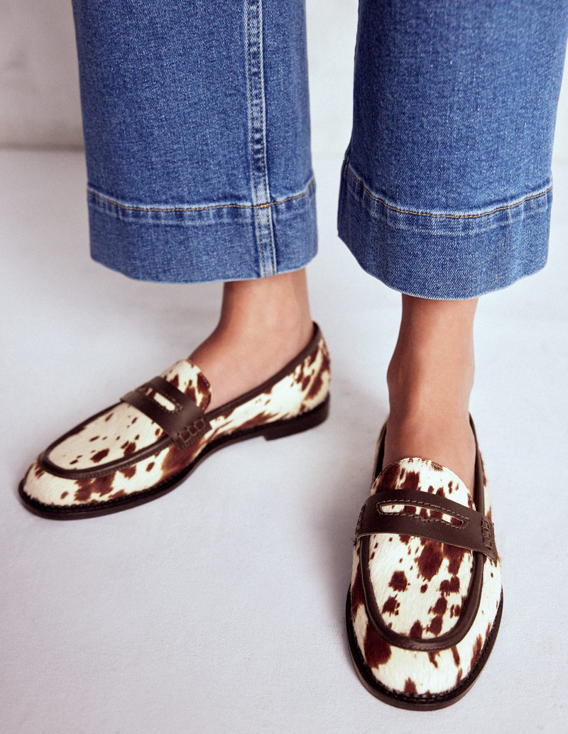 Nya Penny Loafers-Brown/Ivory 4