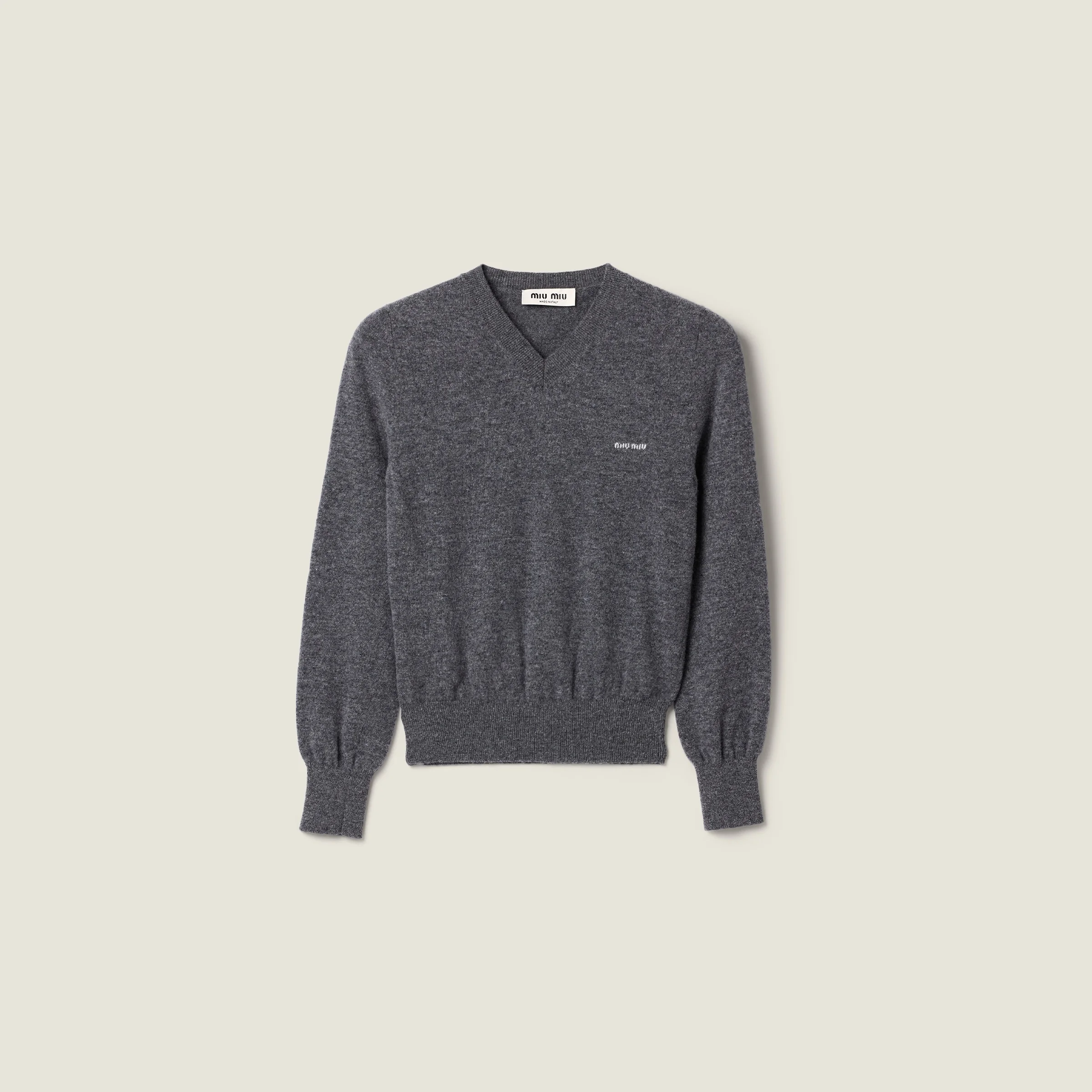 V-neck wool cardigan - 1