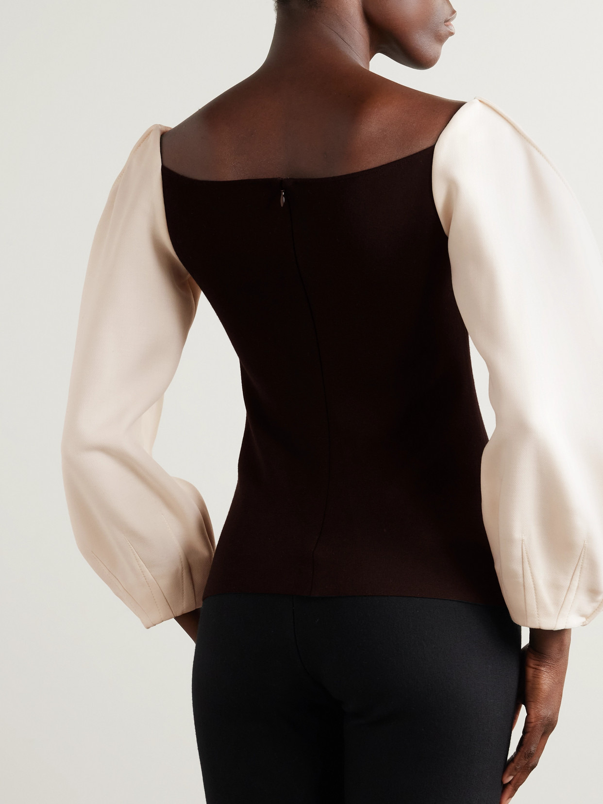 Enoch Wool-crepe And Silk Cropped Top - 3