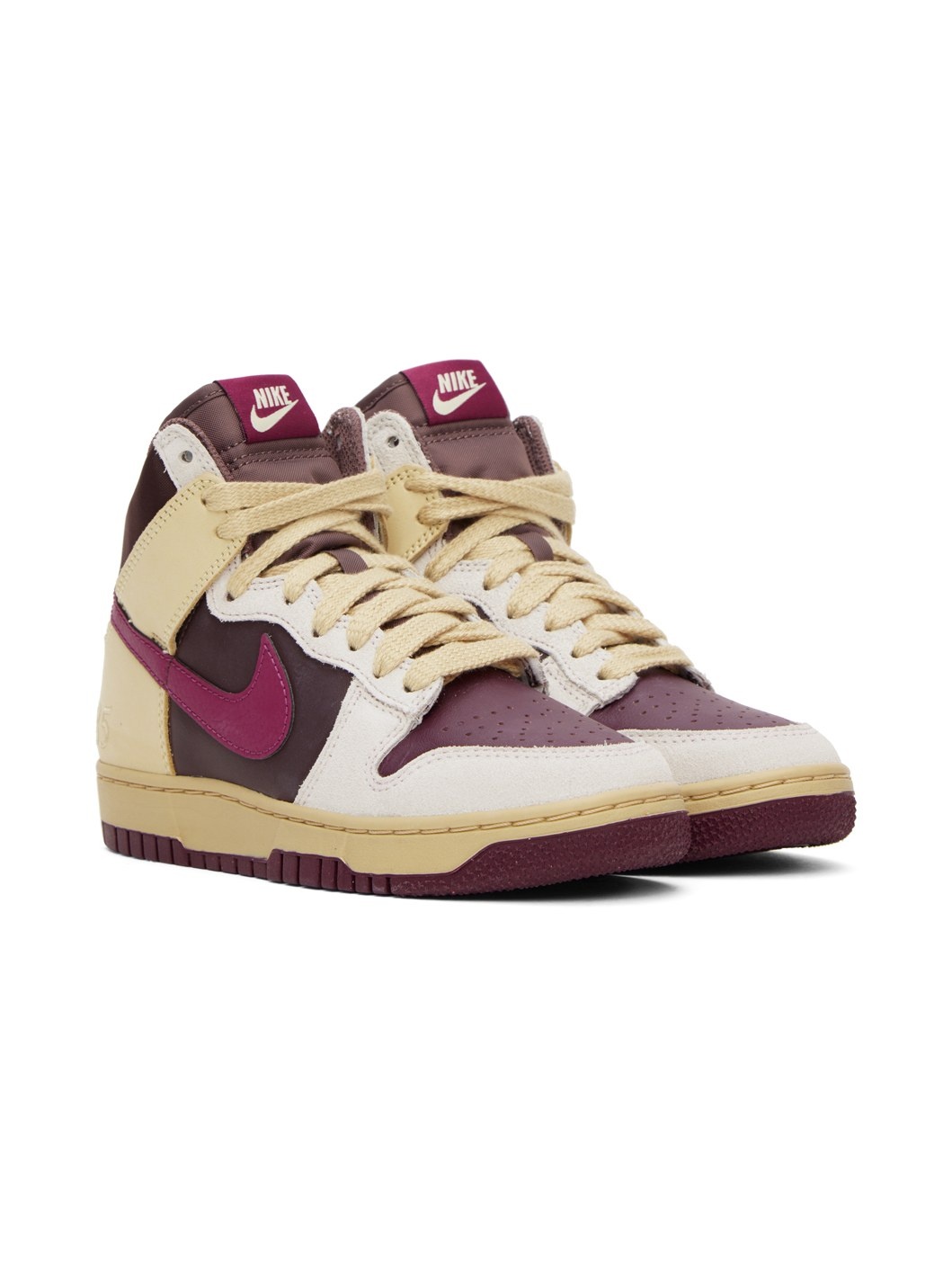 Off-White & Burgundy Dunk High 1985 Sneakers - 4