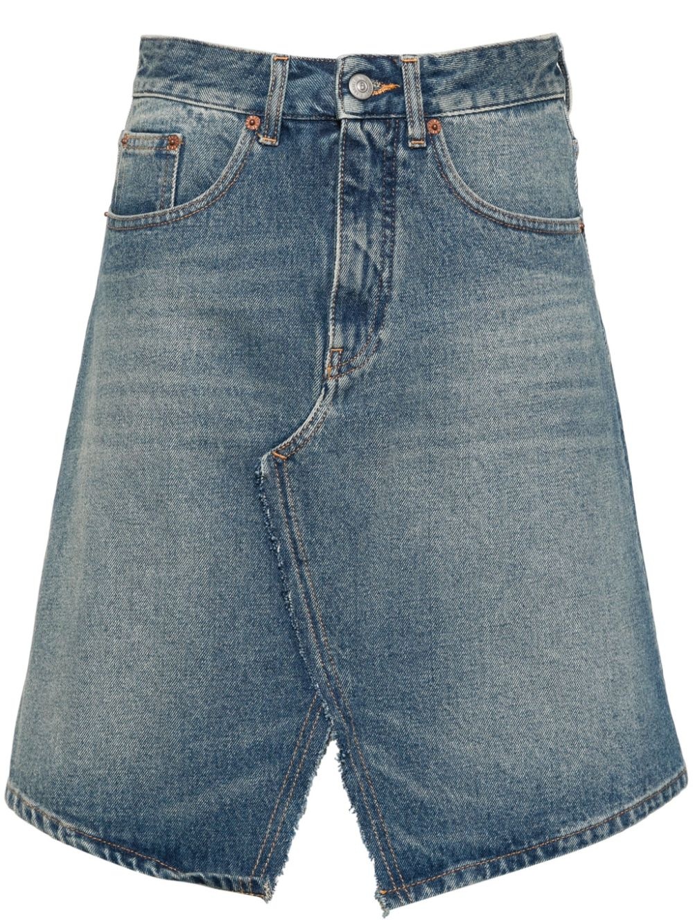 faded denim skirt - 1