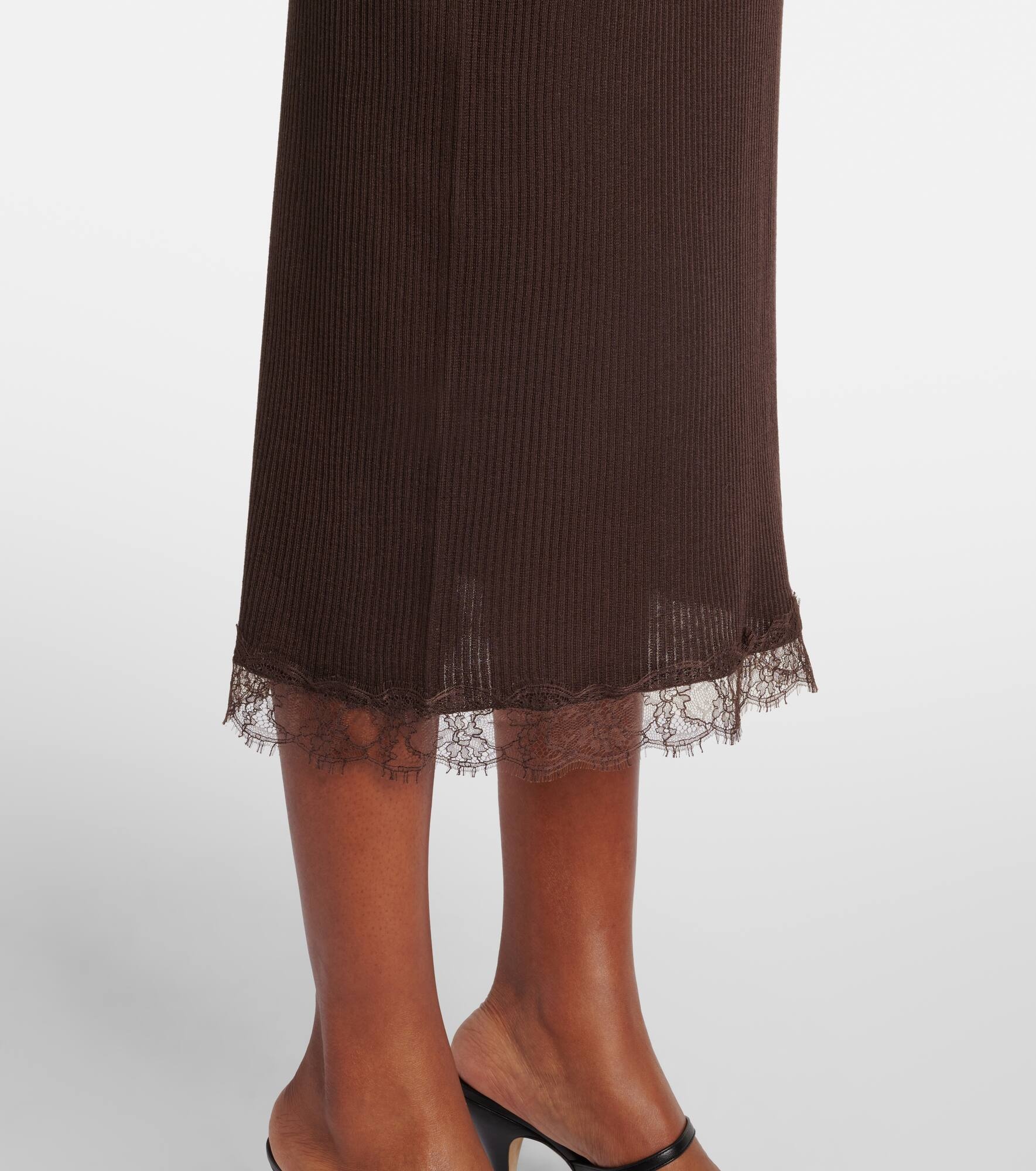 Indira silk-blend midi skirt - 5