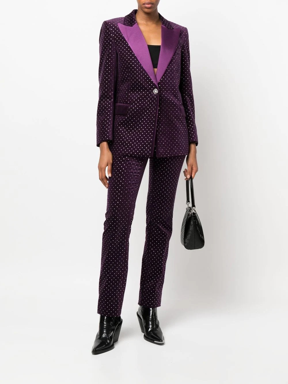 Office crystal-embellished trousers - 2