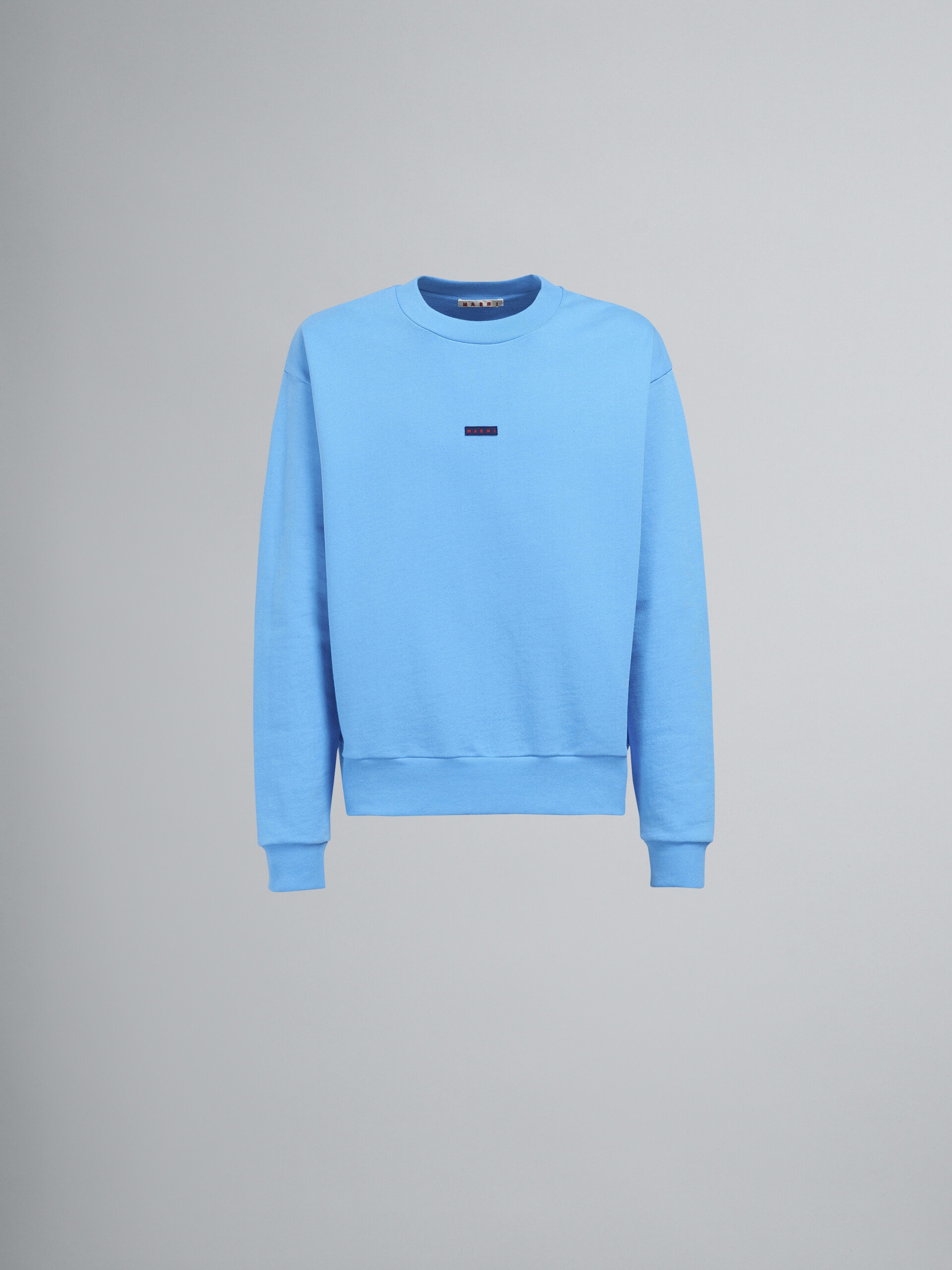 BLUE BIO COTTON SWEATSHIRT - 1