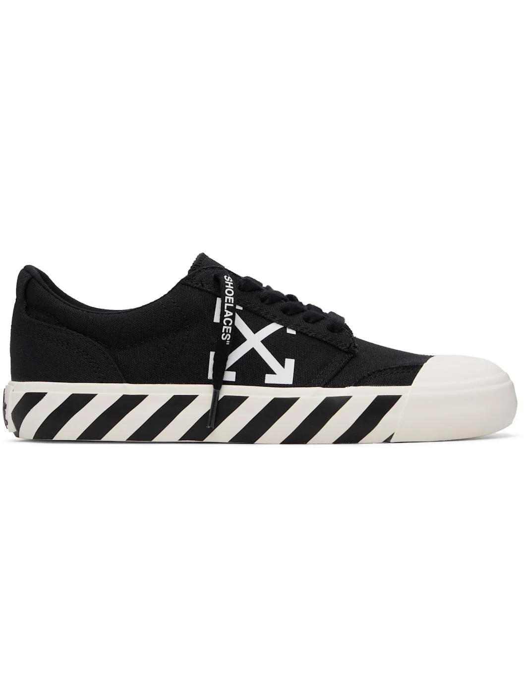 Black Vulcanized Undercut Sneakers - 1