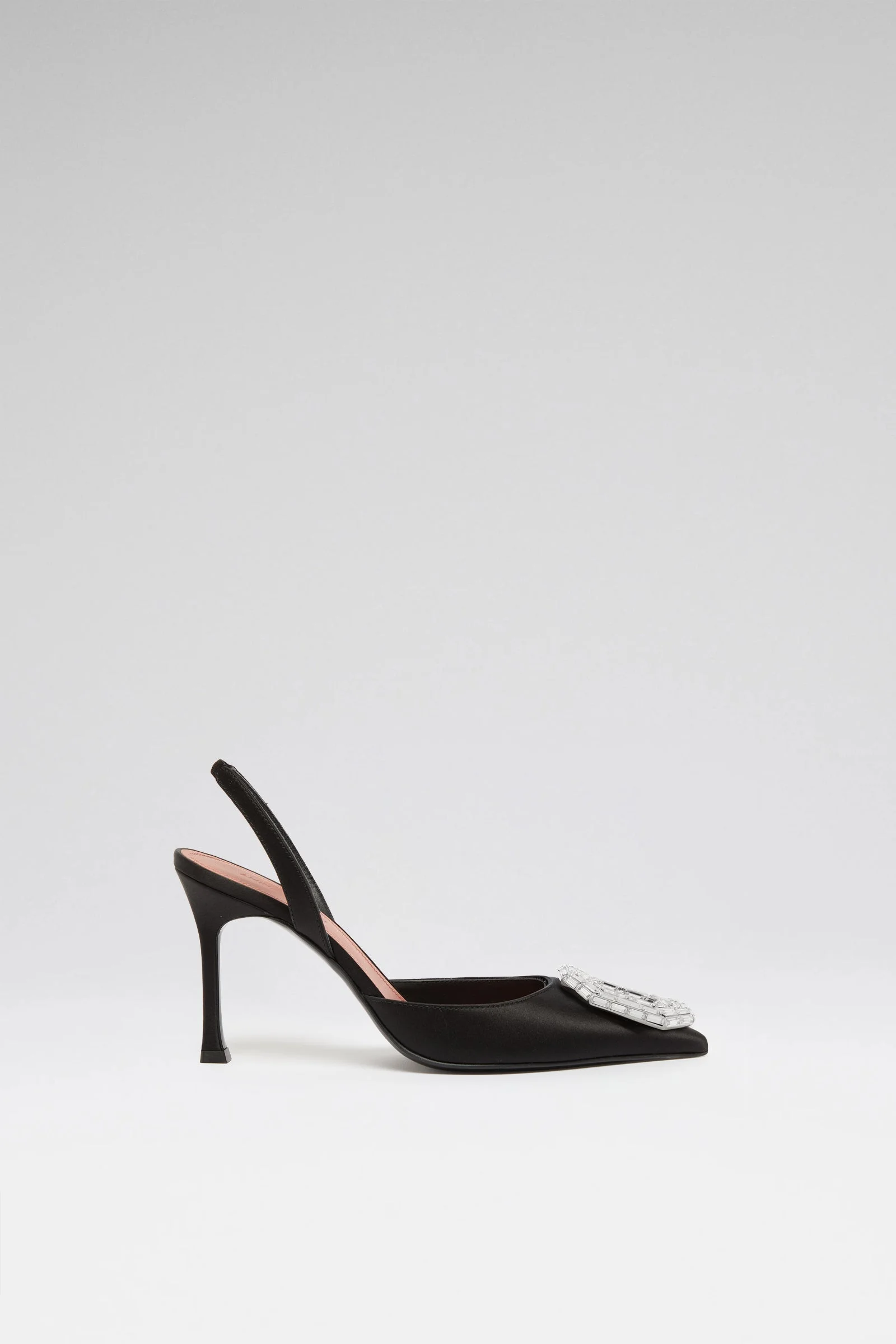 CAMELIA SLING 90 BLACK SATIN - 1