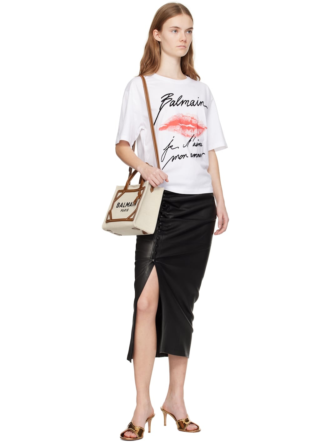 White Kiss Print T-shirt - 4