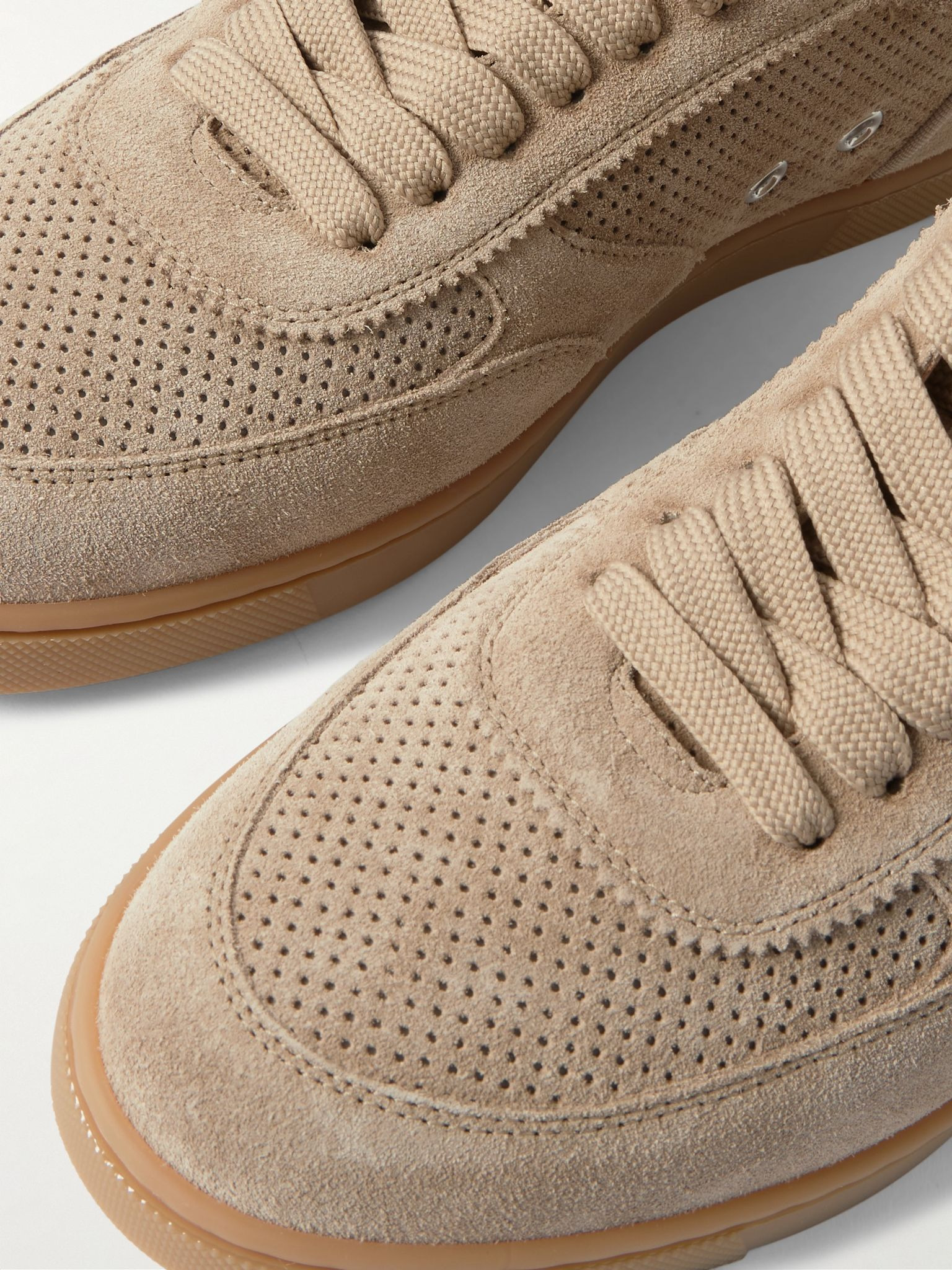 Tutti Rui Donna perforated suede sneakers Taupe - 4
