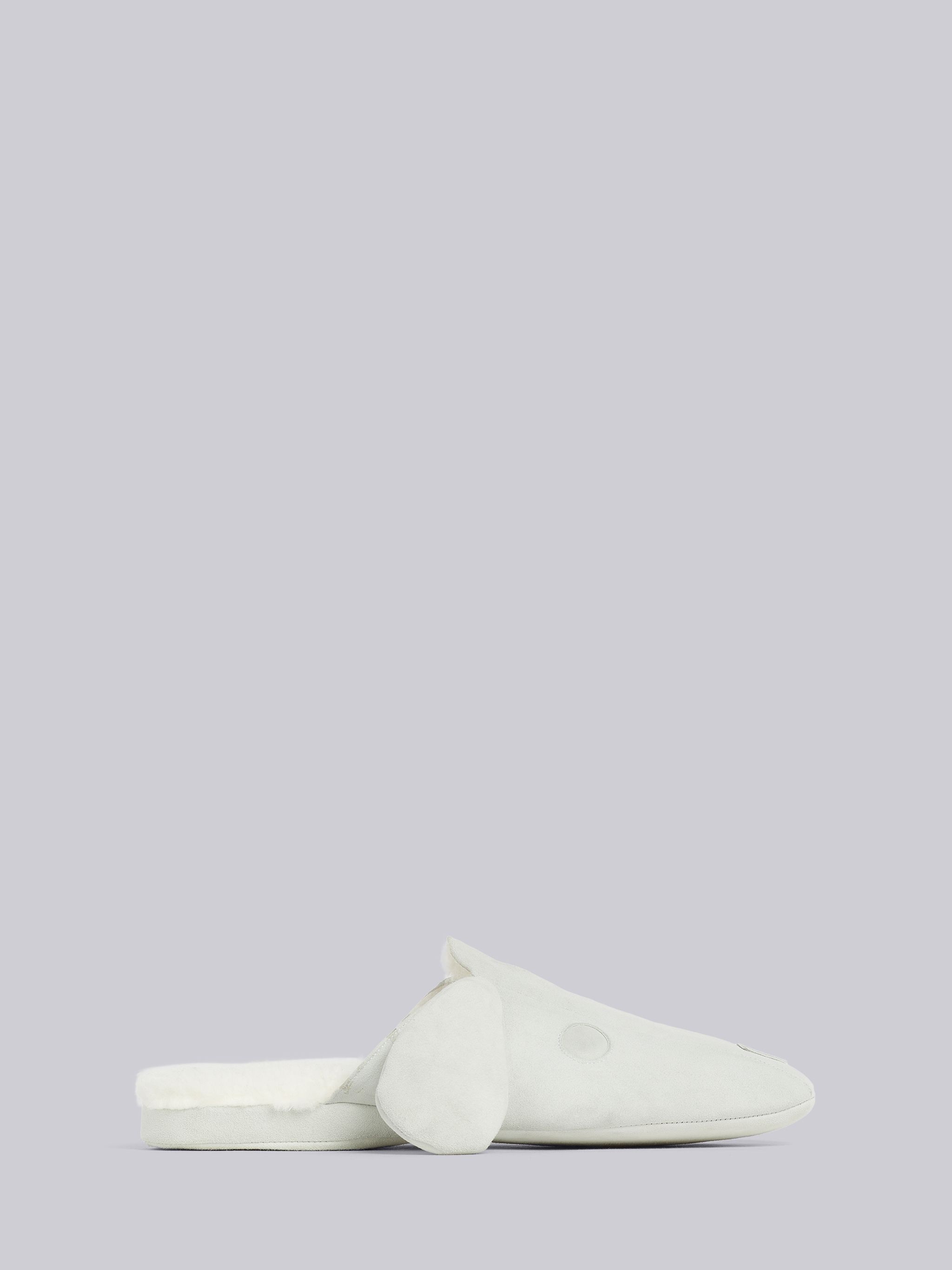 White Shearling and Suede Hector Slipper - 1