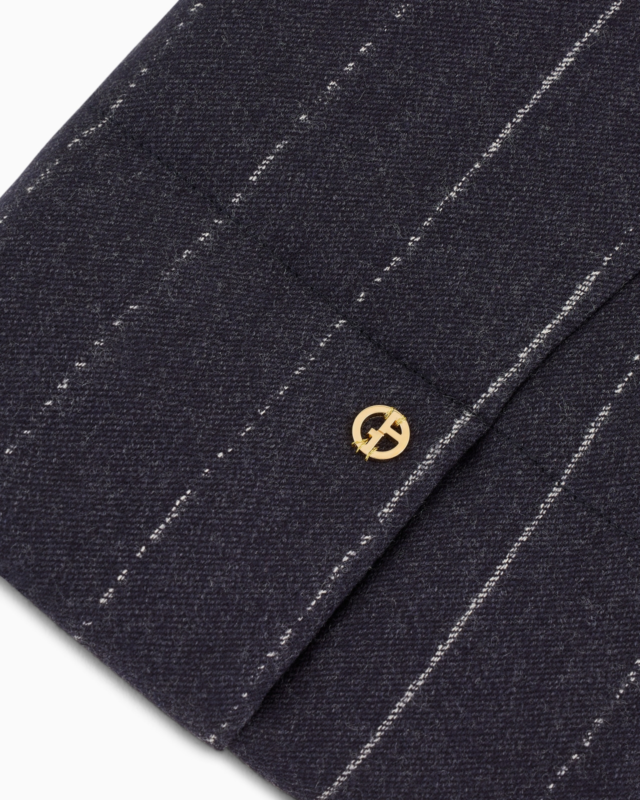 POLDO X GIORGIO ARMANI COAT IN PINSTRIPED MOTIF VIRGIN WOOL - 4