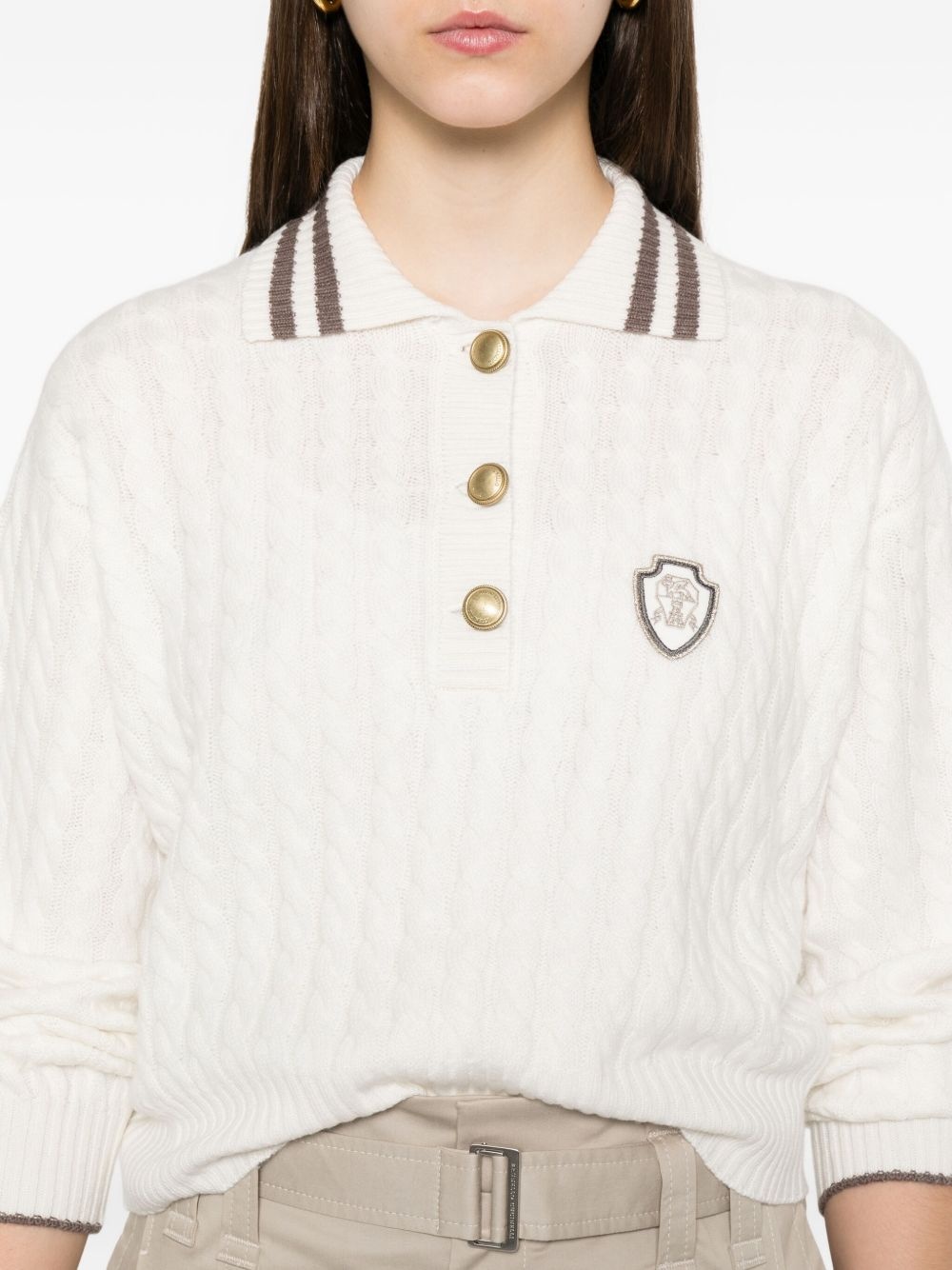 cable-knit jumper - 5