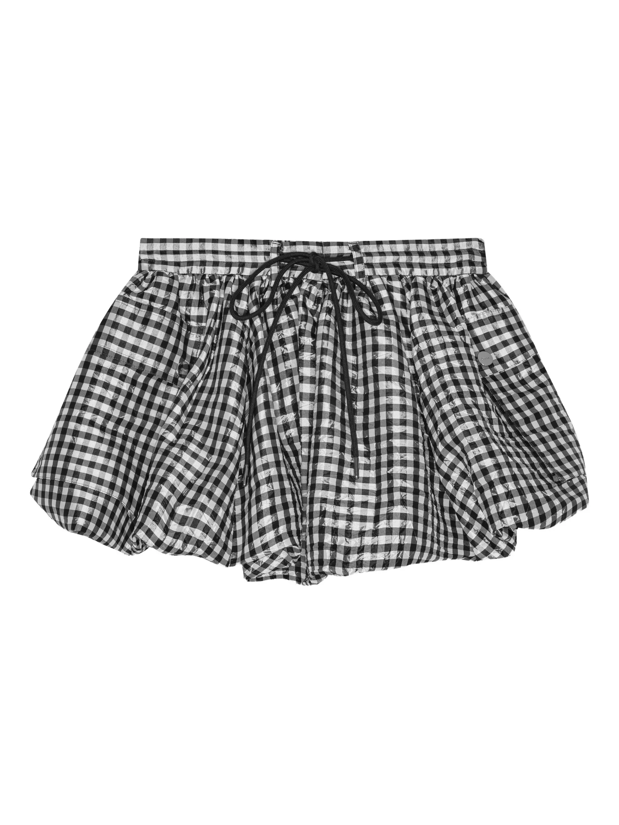 checked bubble skirt - 1