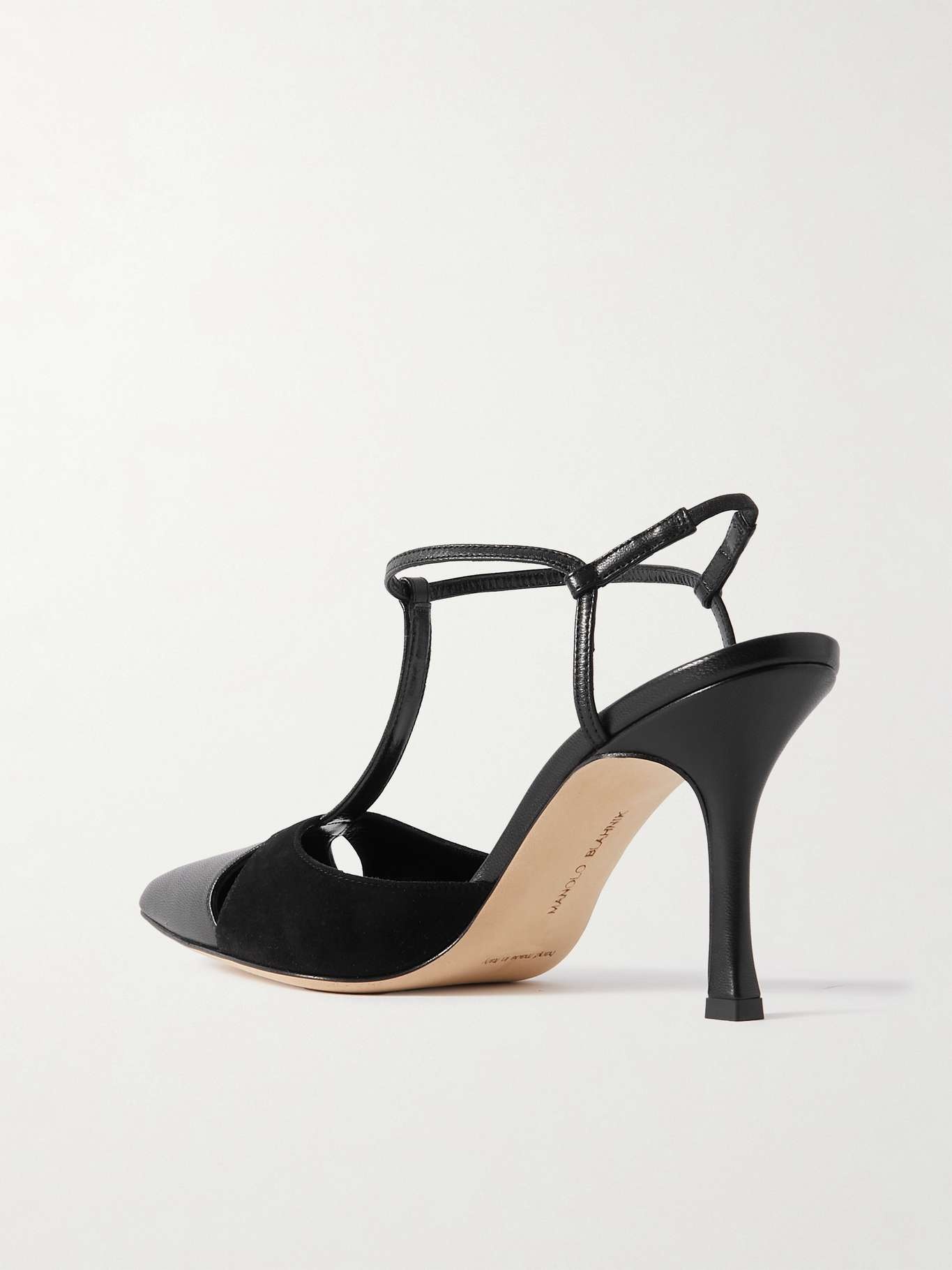 Turgimodhi 90 cutout leather and suede pumps - 3