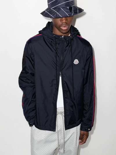 Moncler Hattab logo-patch hooded rain jacket outlook