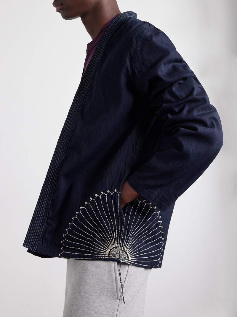 Kakashi Embroidered Cotton-Twill Overshirt 5