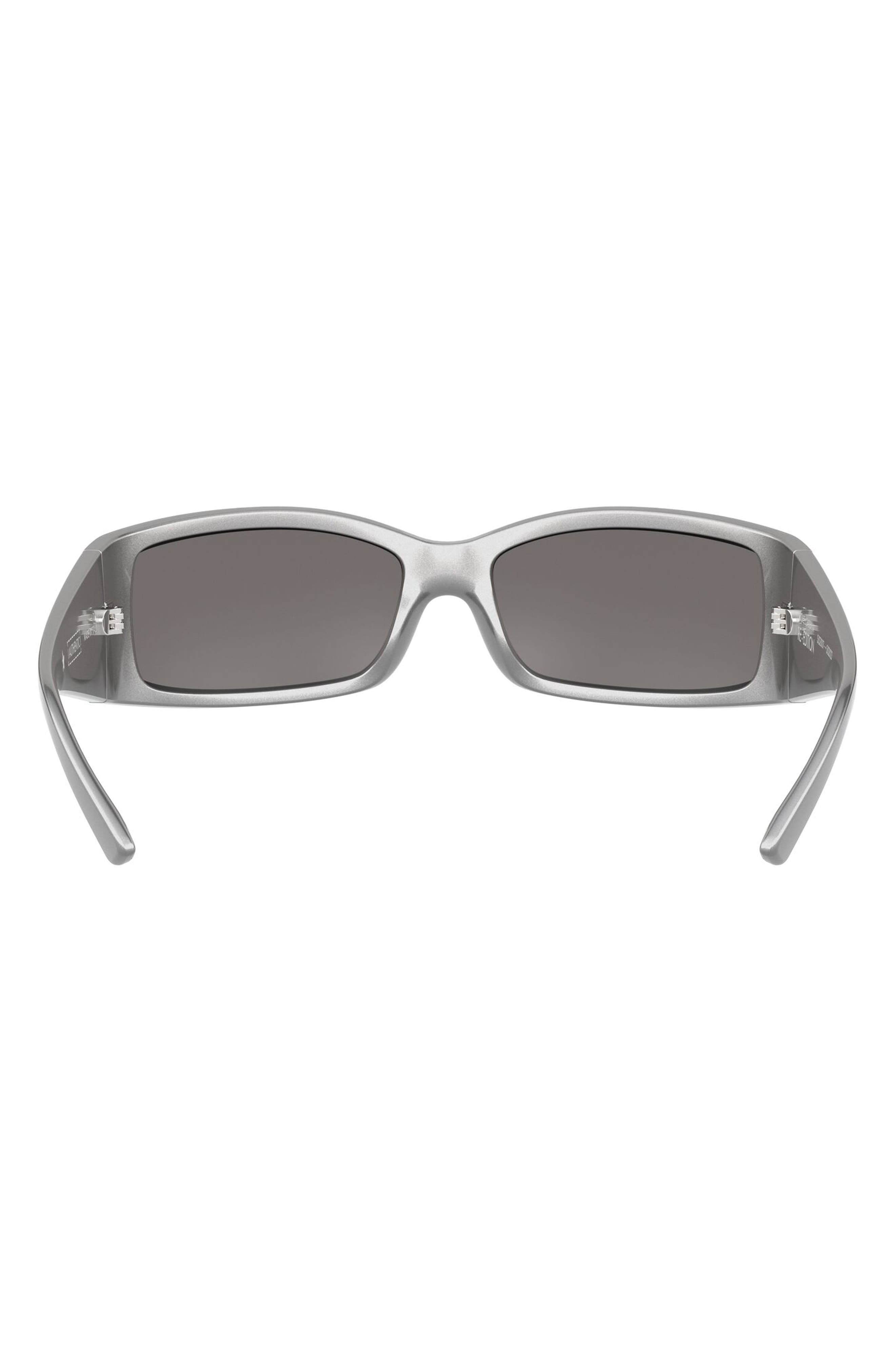 Dolce&Gabbana 61mm Polarized Rectangular Sunglasses in Metallic Grey at Nordstrom - 6