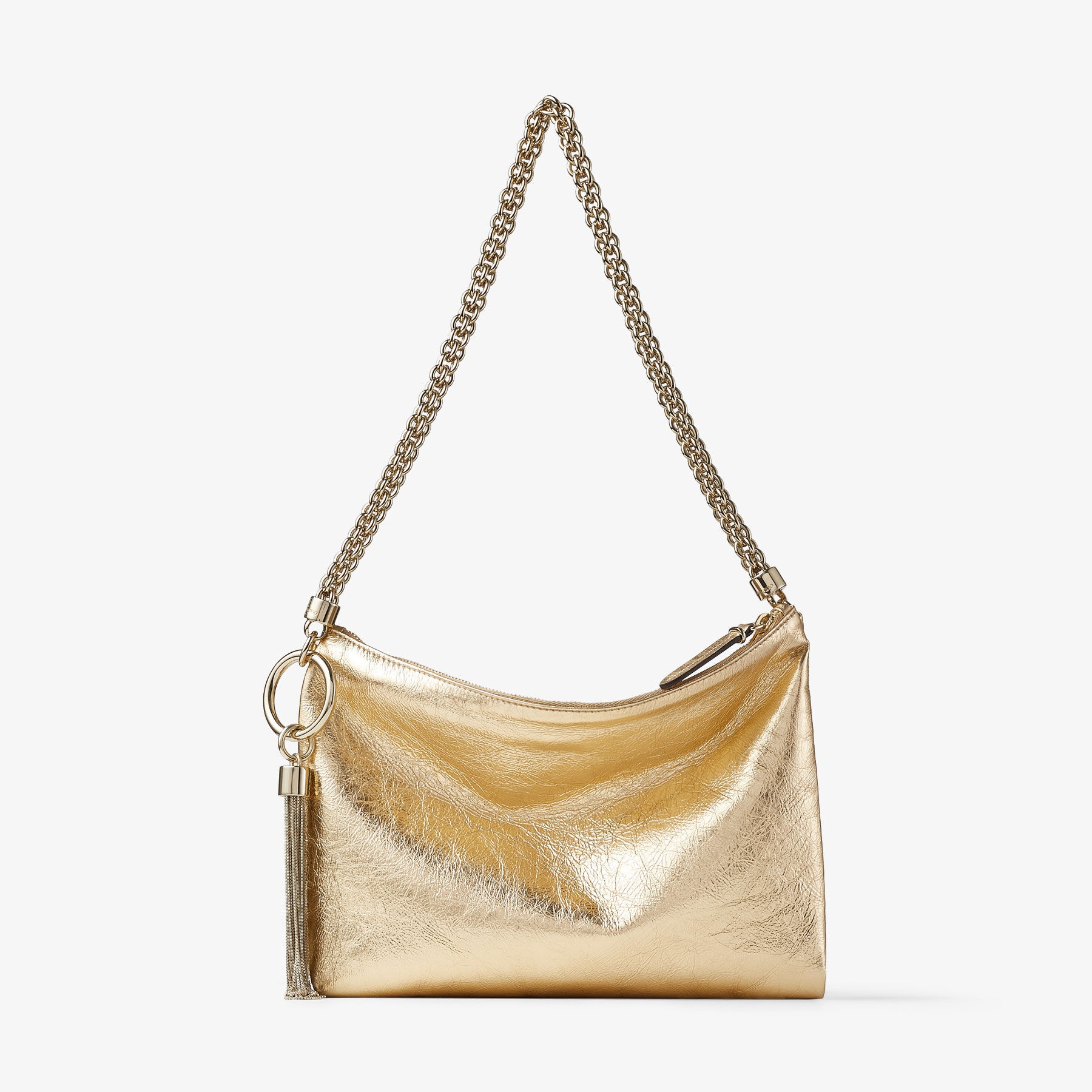 Callie Shoulder
Gold Metallic Nappa Shoulder Bag with Jimmy Choo Embroidery - 5