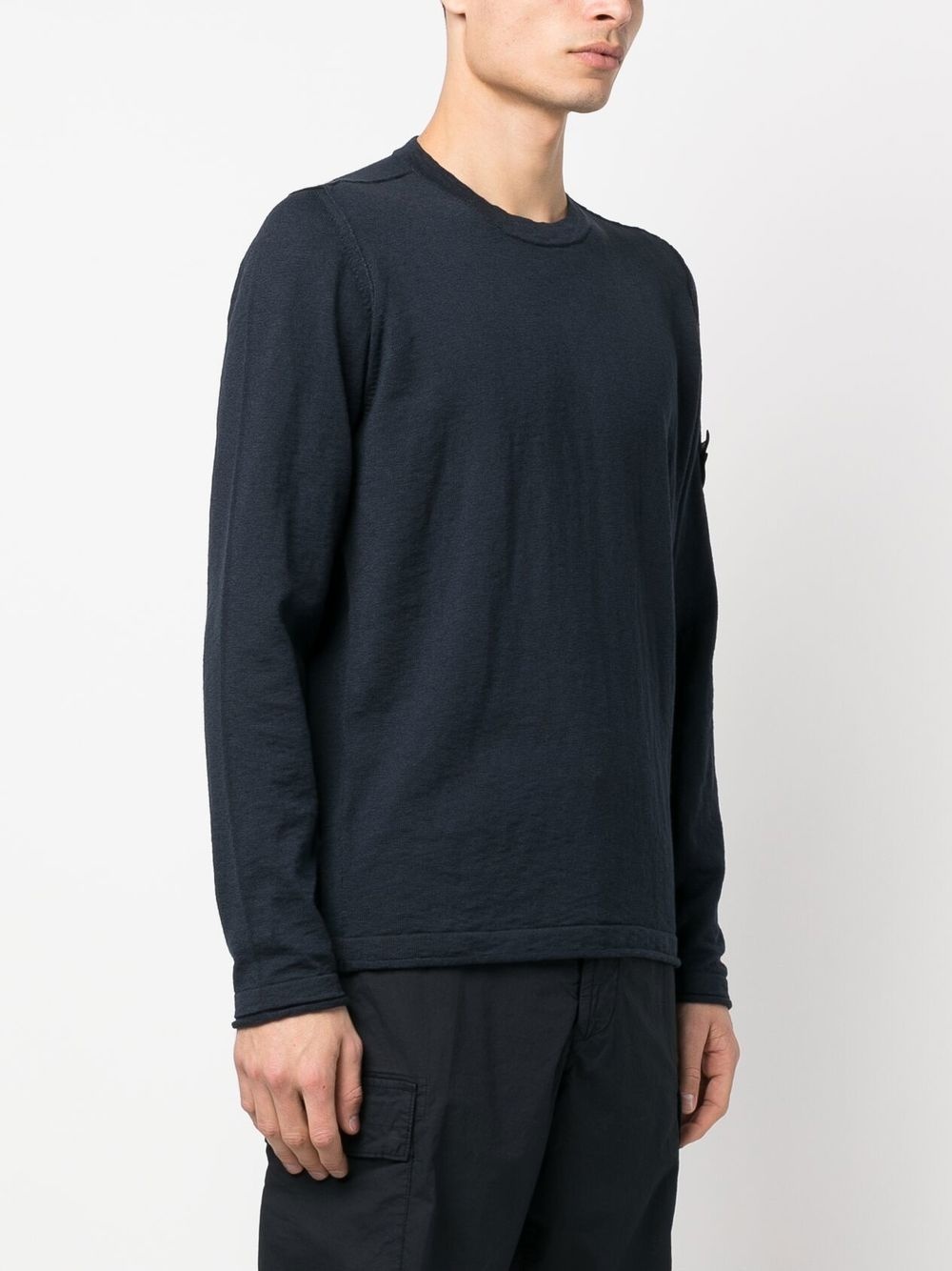 logo-patch sleeve jumper - 3